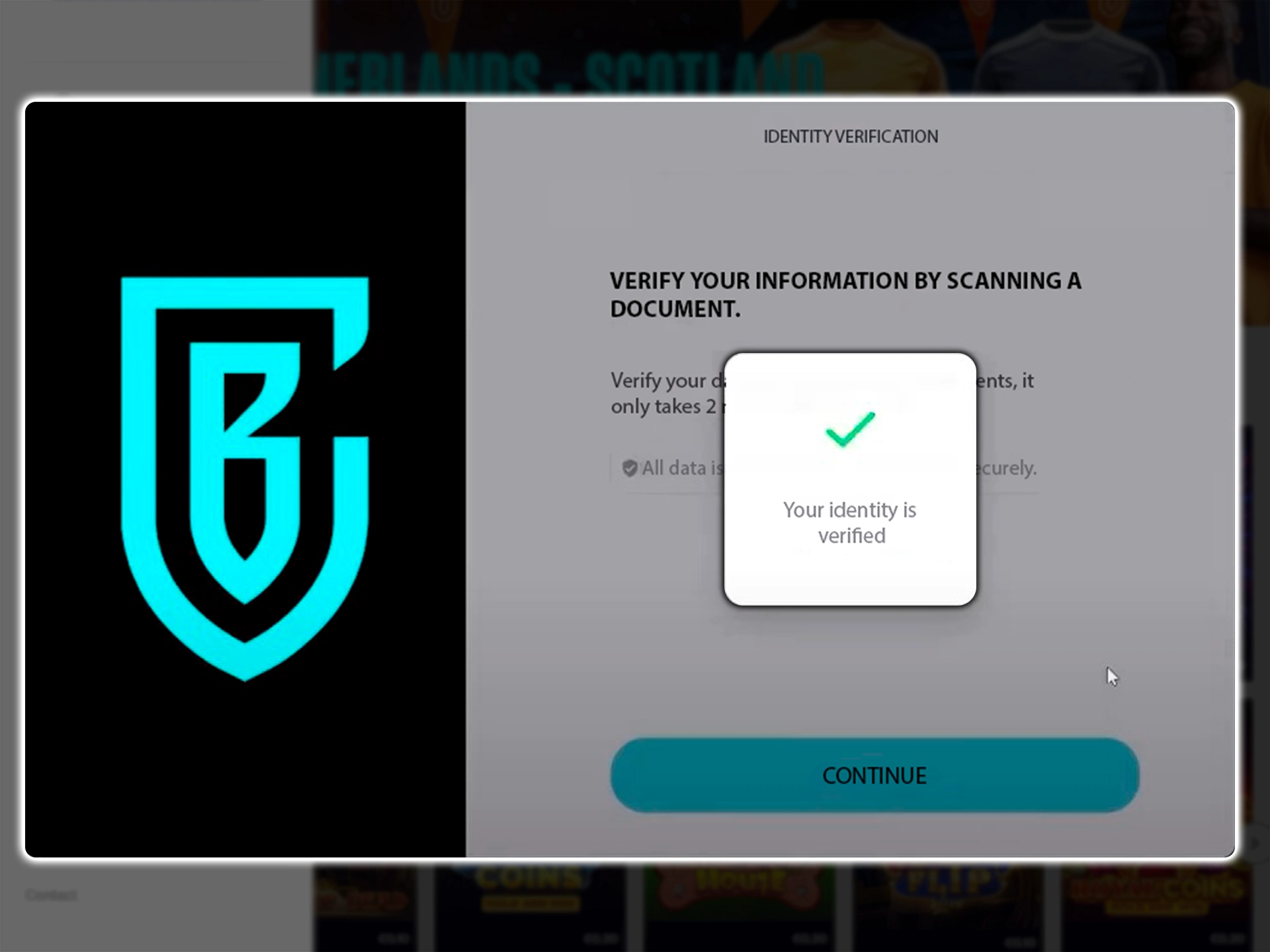 Provide proof of your identity and wait for confirmation from Betcity.