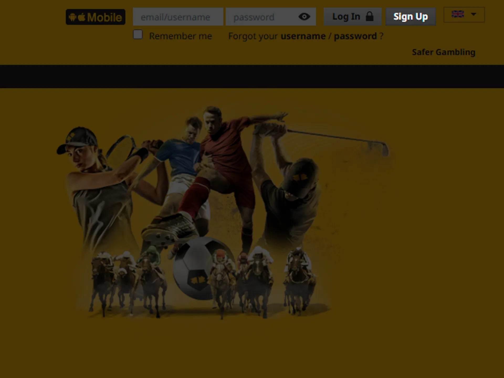 Start registering an account with Betfair.