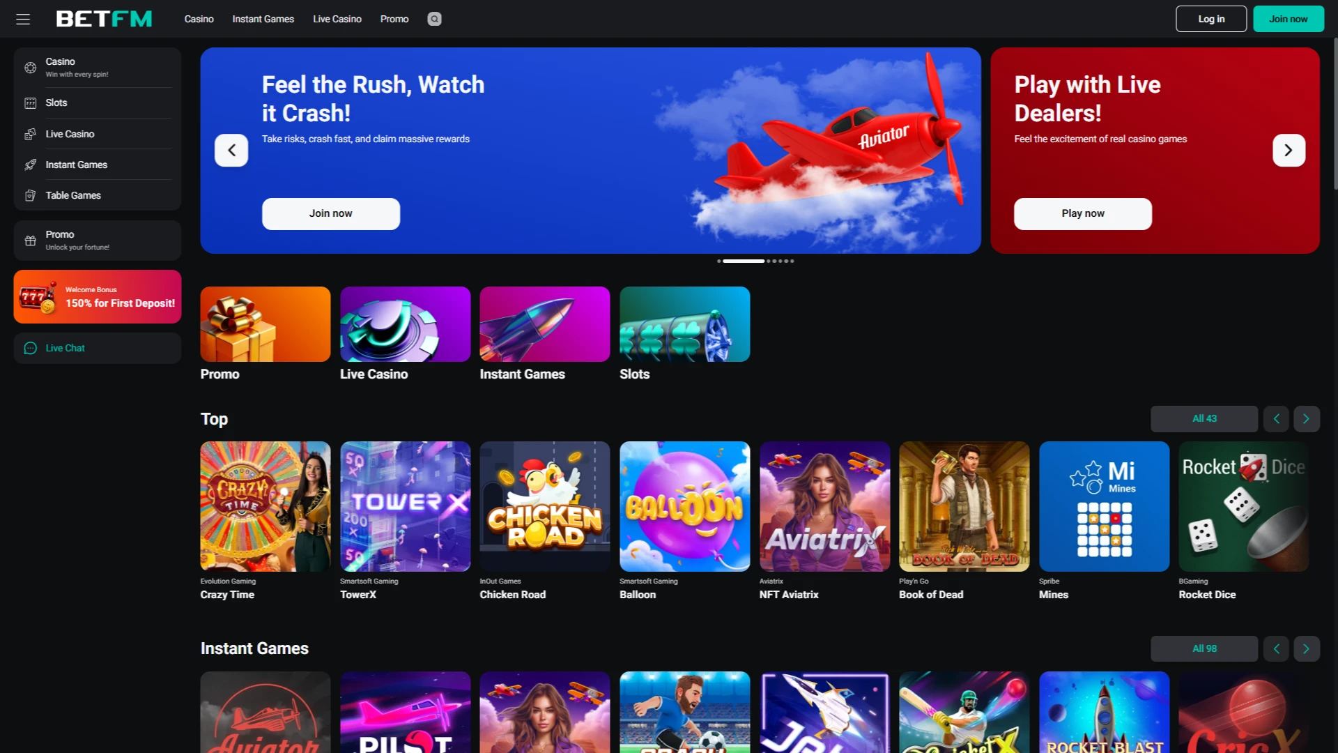 Go to official BetFM website.