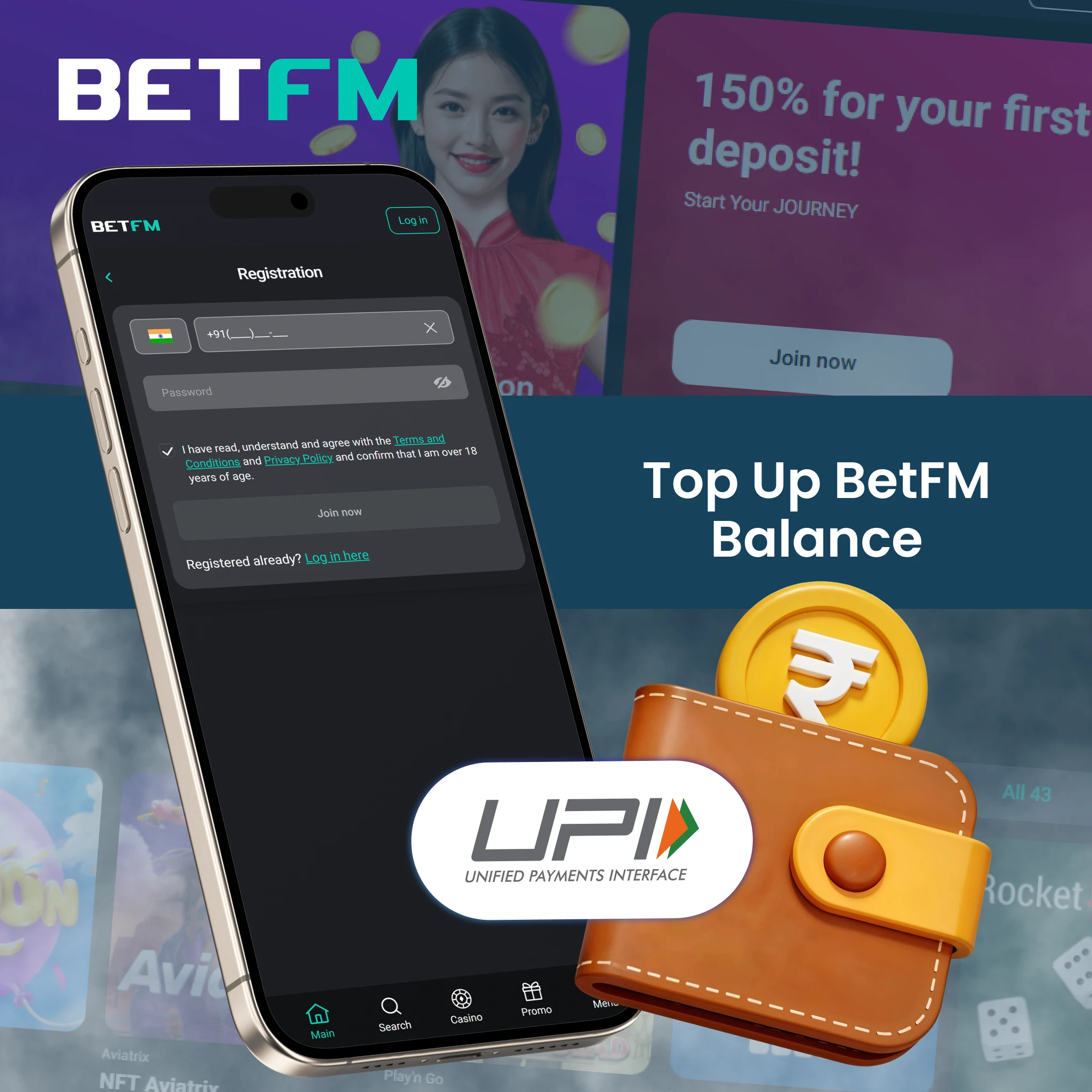Top Up Your BetFM Balance.