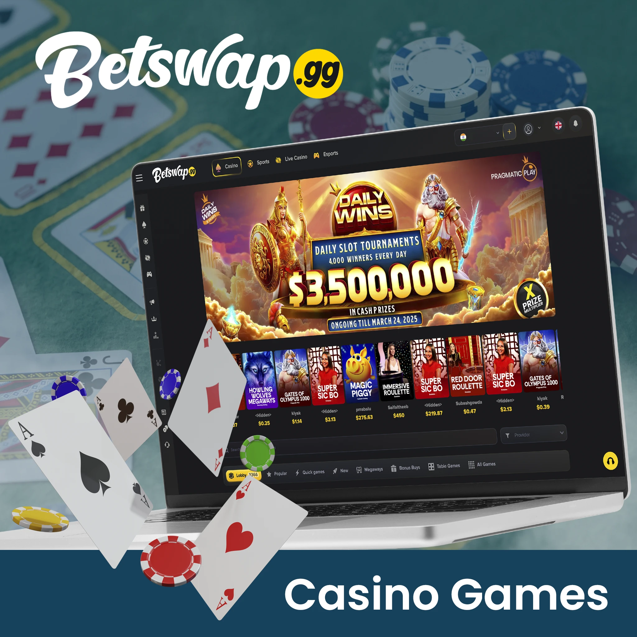 Wide range of Betswap online casino games