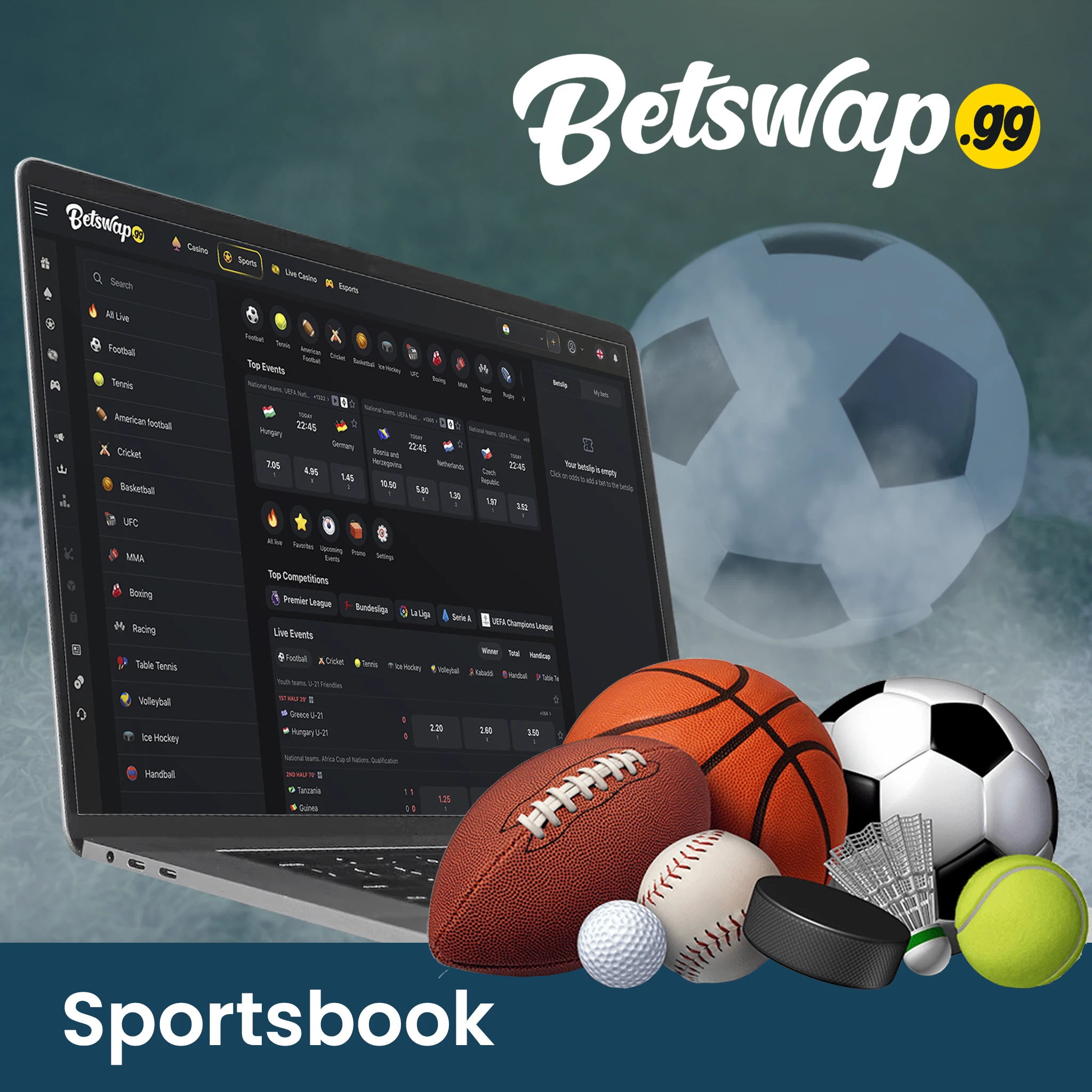 Betswap has wide Sportsbook for betting for India.