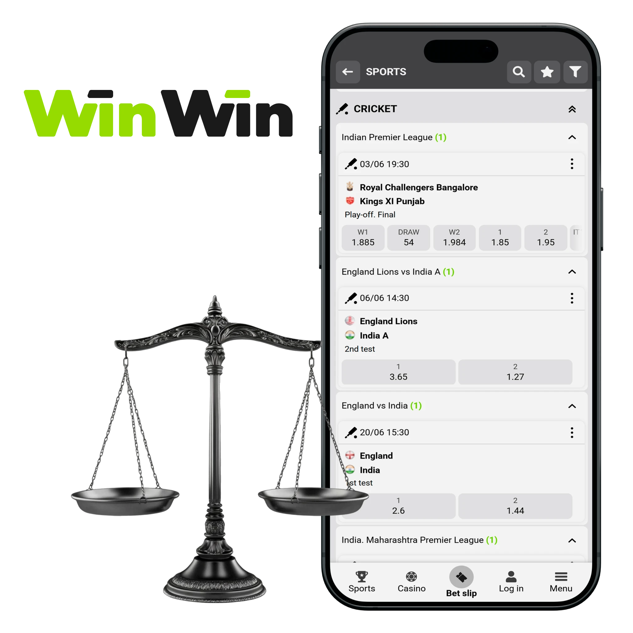 Legal Cricket Betting App - WinWin.