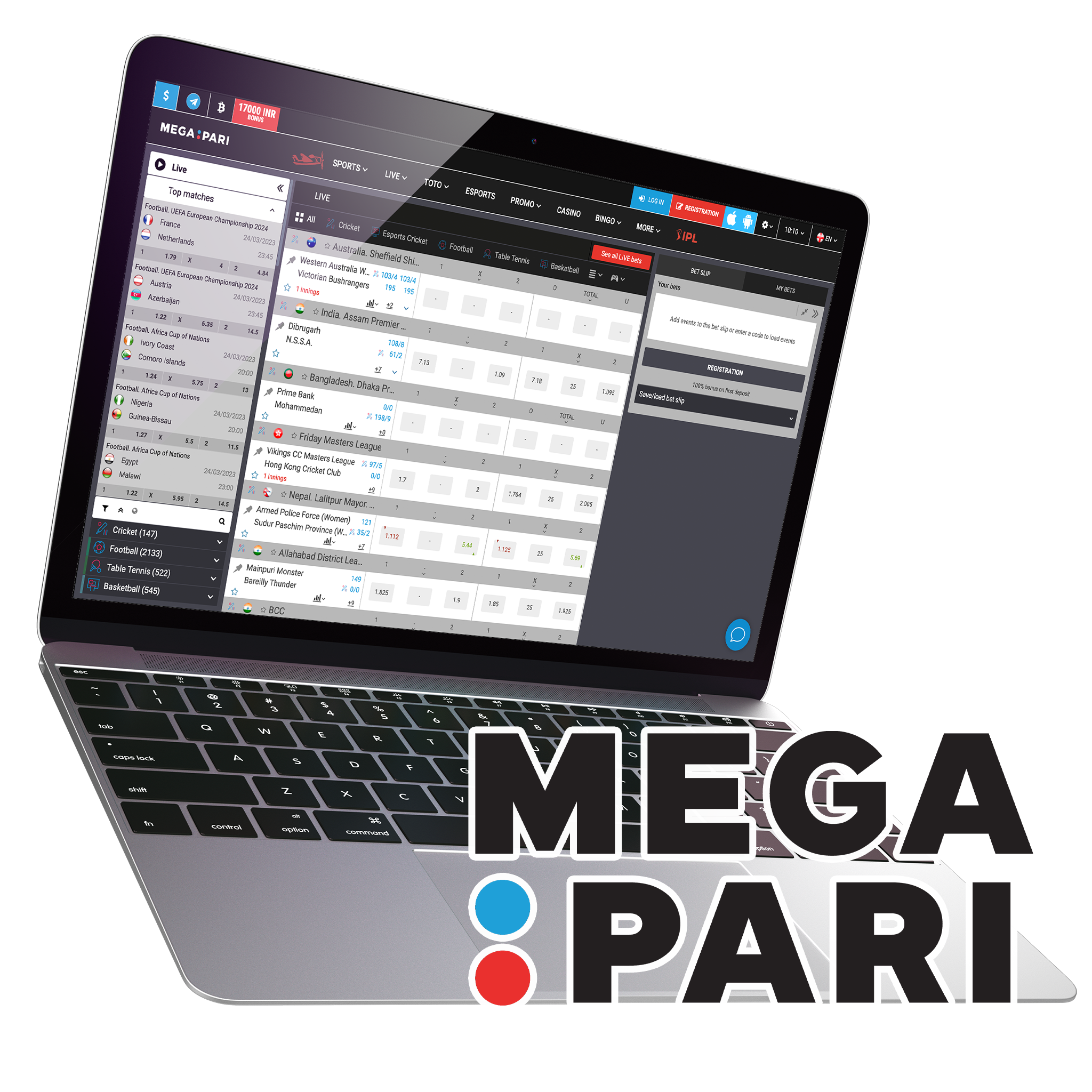Megapari offers a wide range of sports betting and casino service.