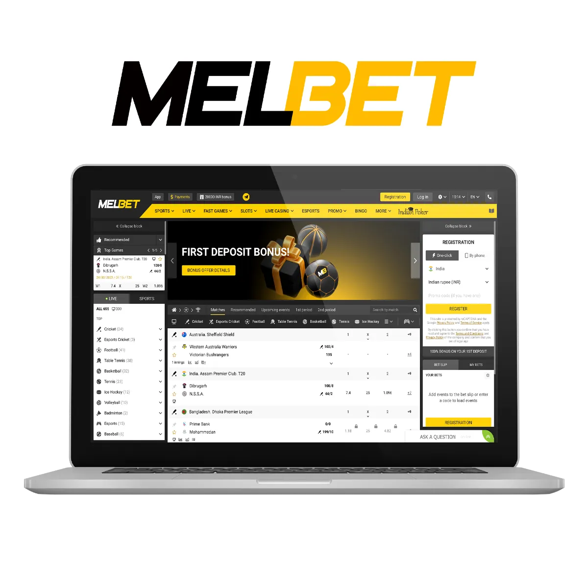 Melbet allows betting on more than 50 destinations.