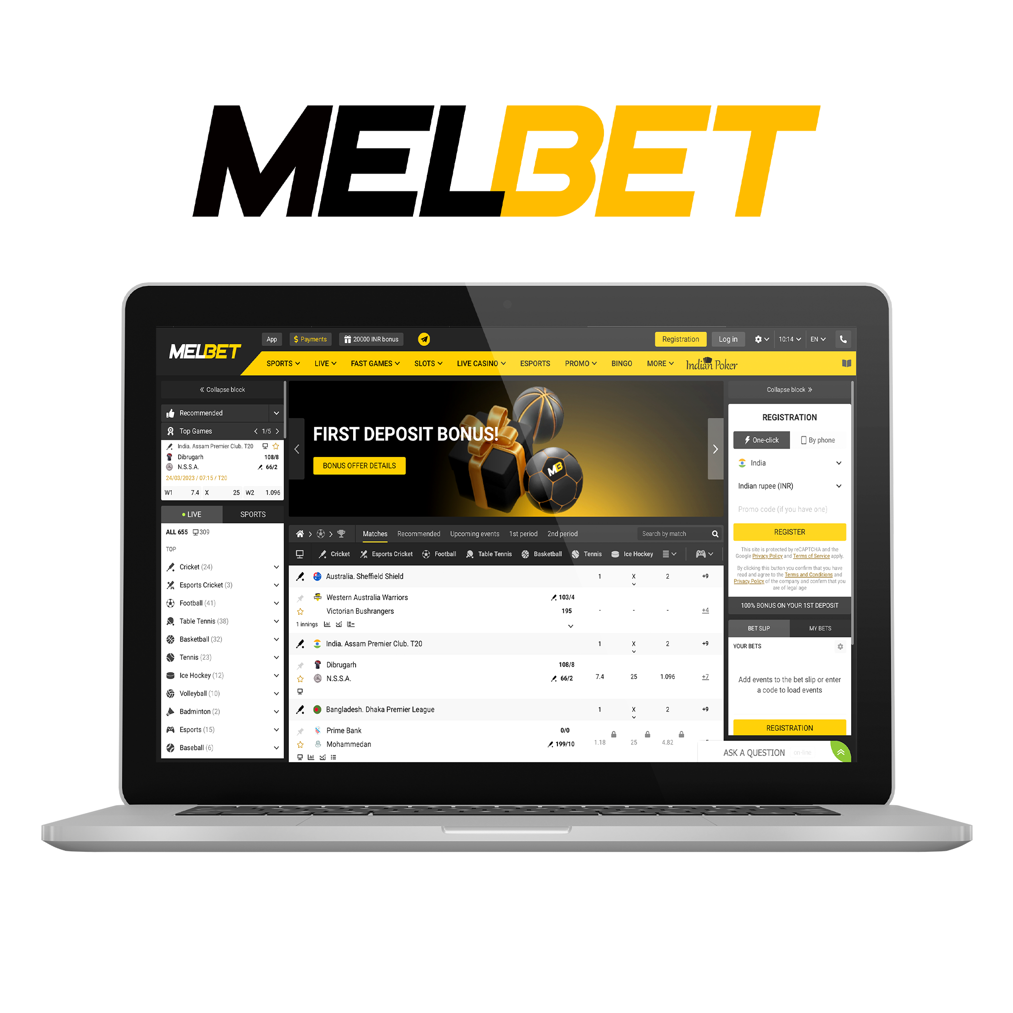 Melbet allows betting on more than 50 destinations.