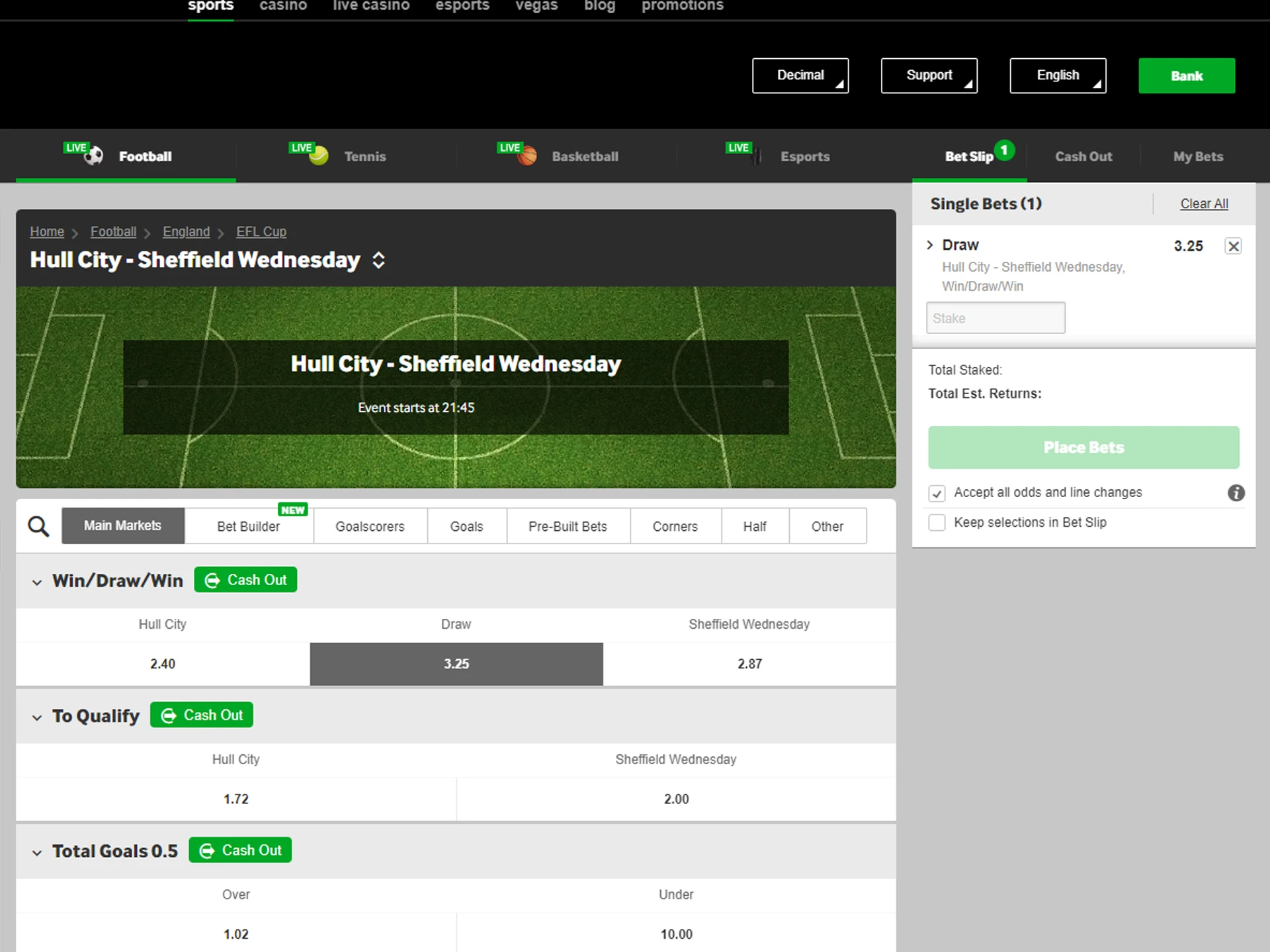 Start betting at Betway.