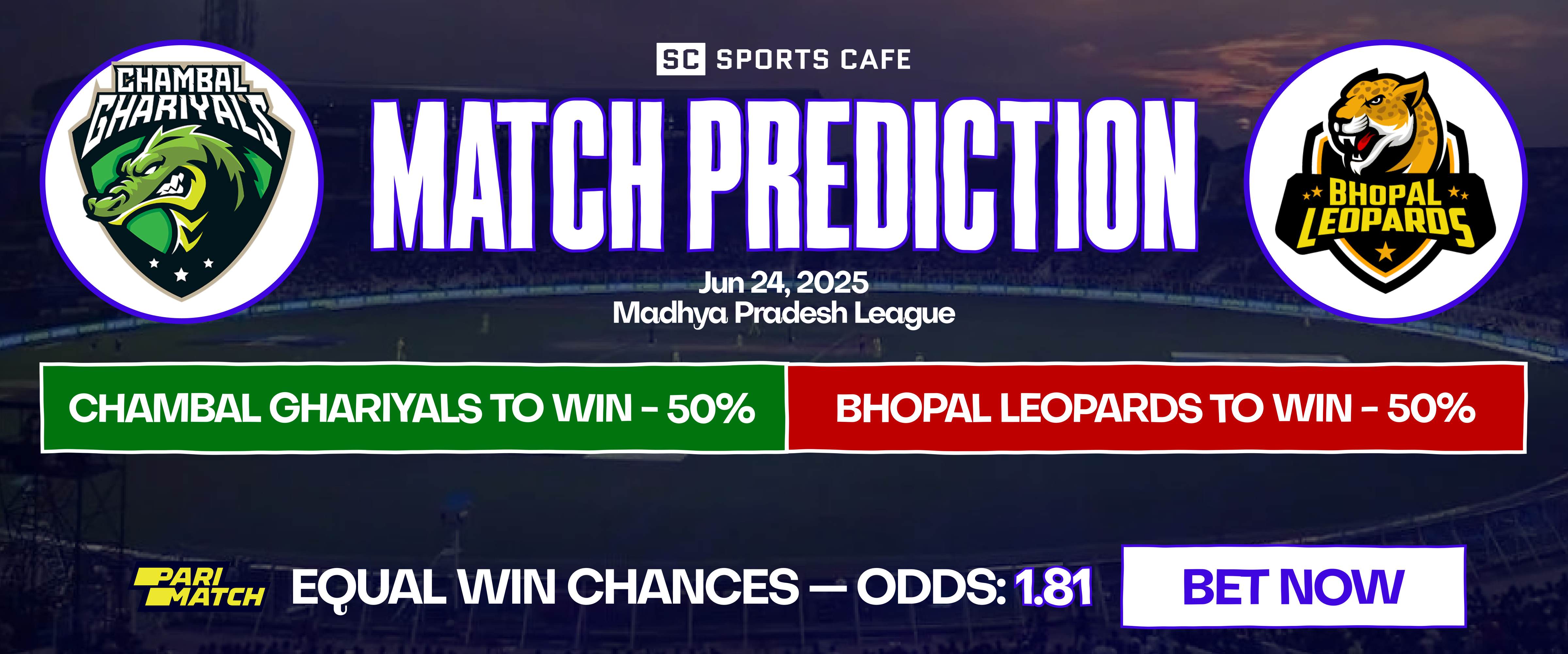 bhopal leopards vs chambal ghariyals match prediction.