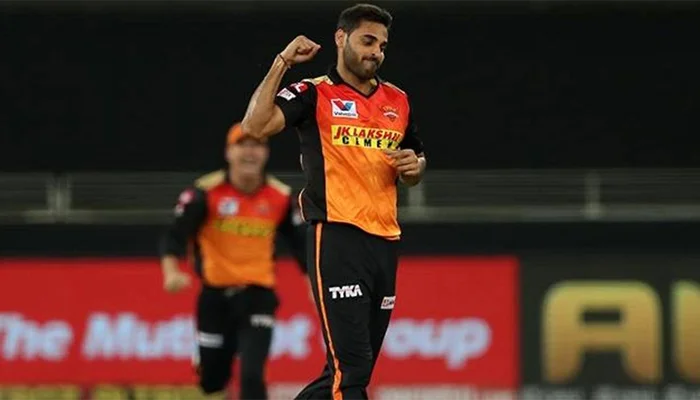 Bhuvneshwar Kumar in the IPL 2021 season.