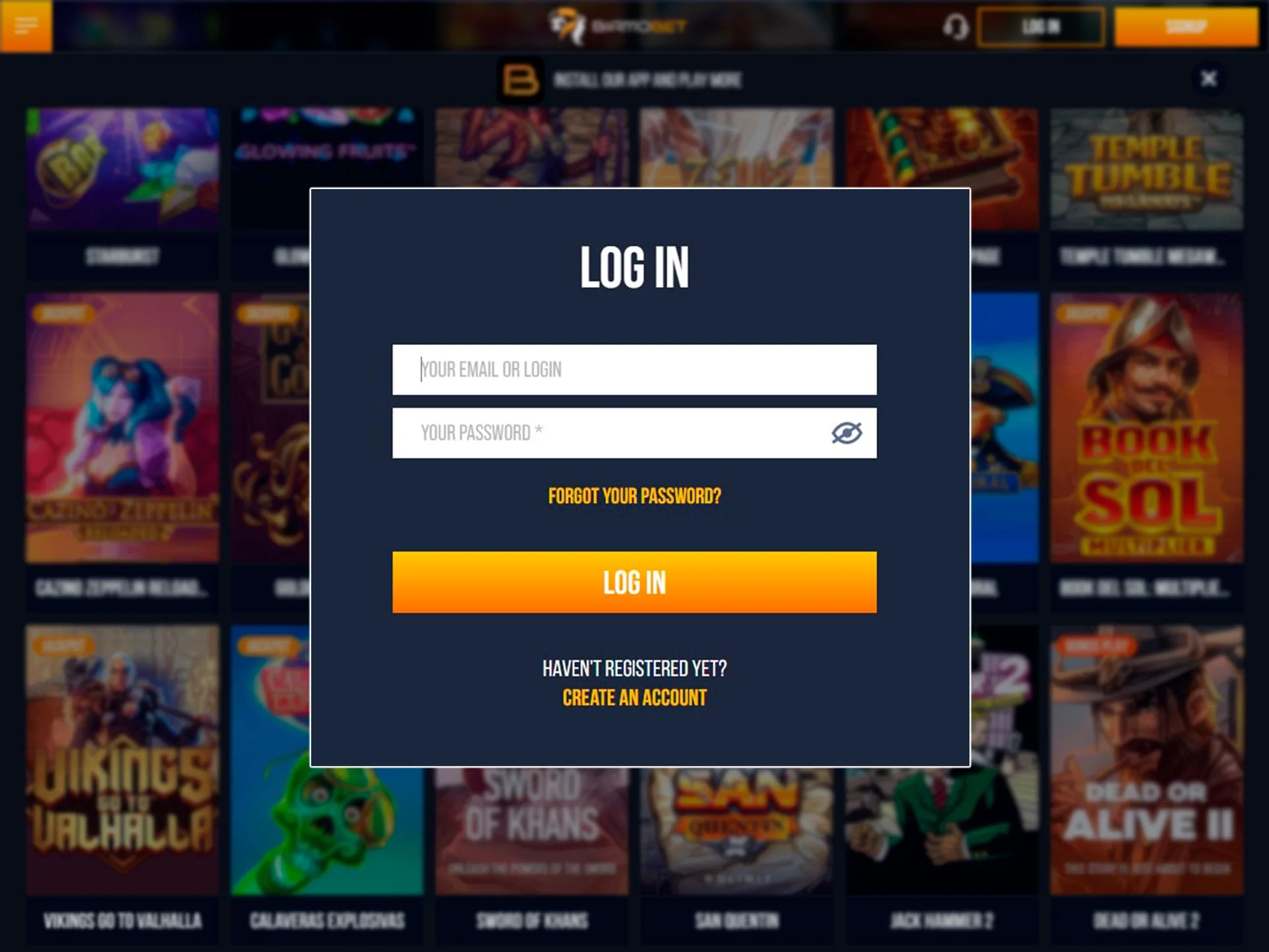 Enter your username and password to log in to your Biamo account.