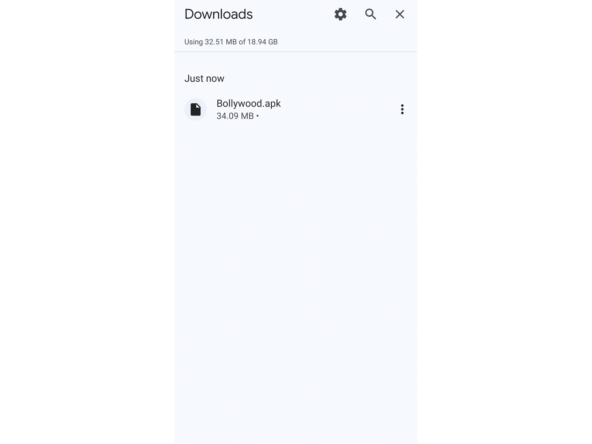 Find the downloaded APK file in your phone’s file manager or download folder.