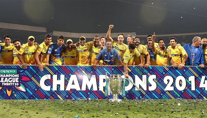 Chennai Super Kings winning their second CLT20 title.