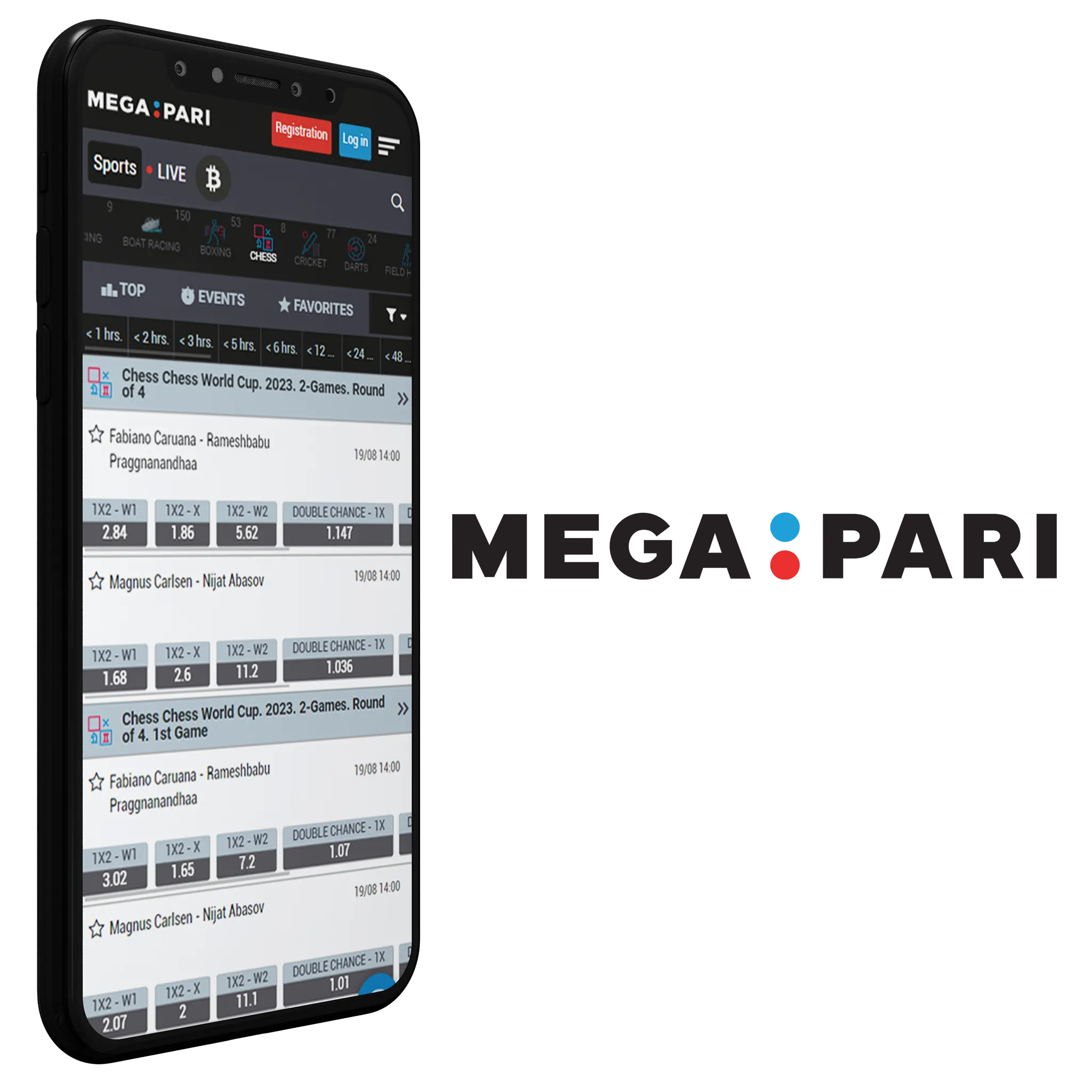You can download and install the Megapari app on Android and iOS for online chess betting.