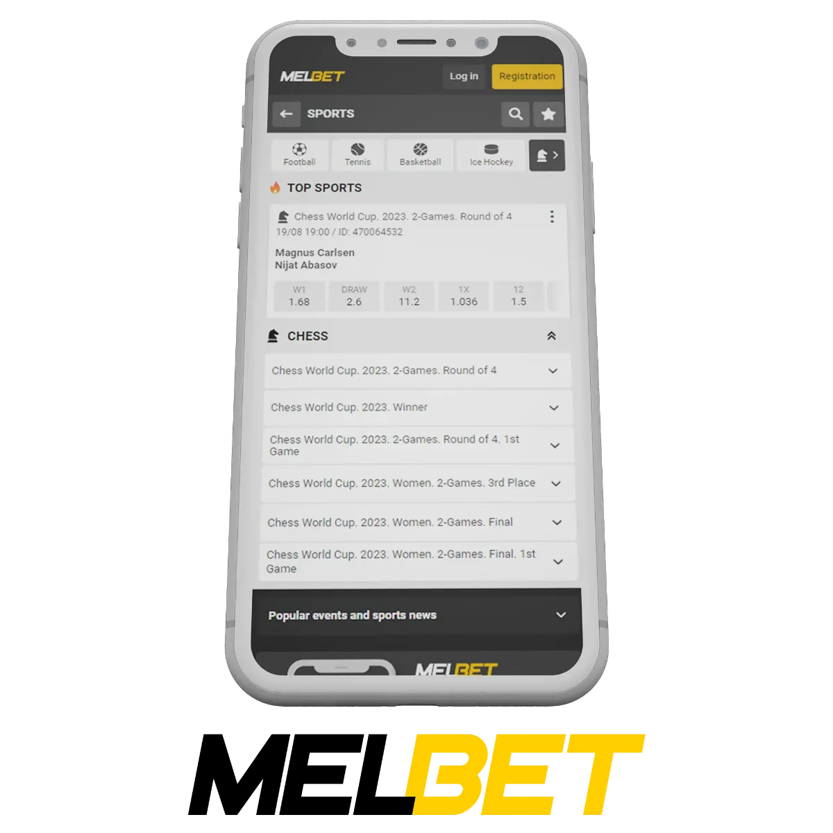 Download Melbet application for Android and iOS and enjoy chess live betting.