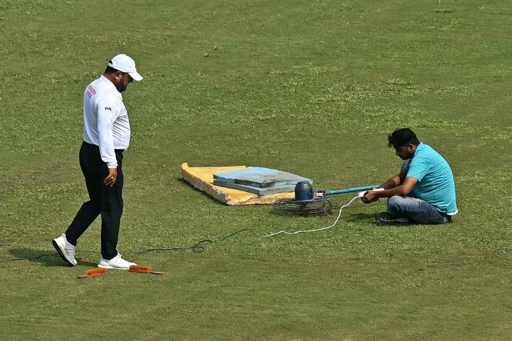 AFG v NZ | Rain-soaked outfield rules out second day of play