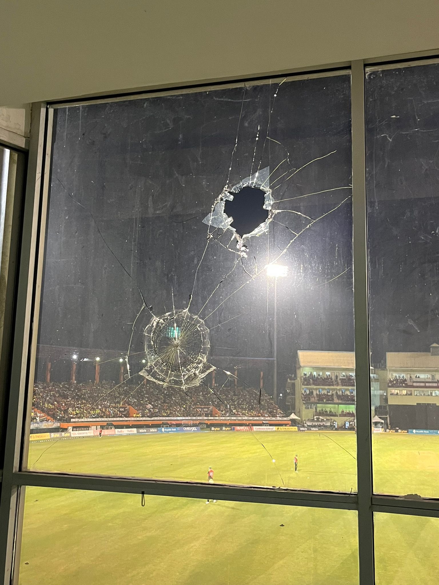 WATCH | Fabian Allen shatters window at Providence Stadium with massive 98-metre six