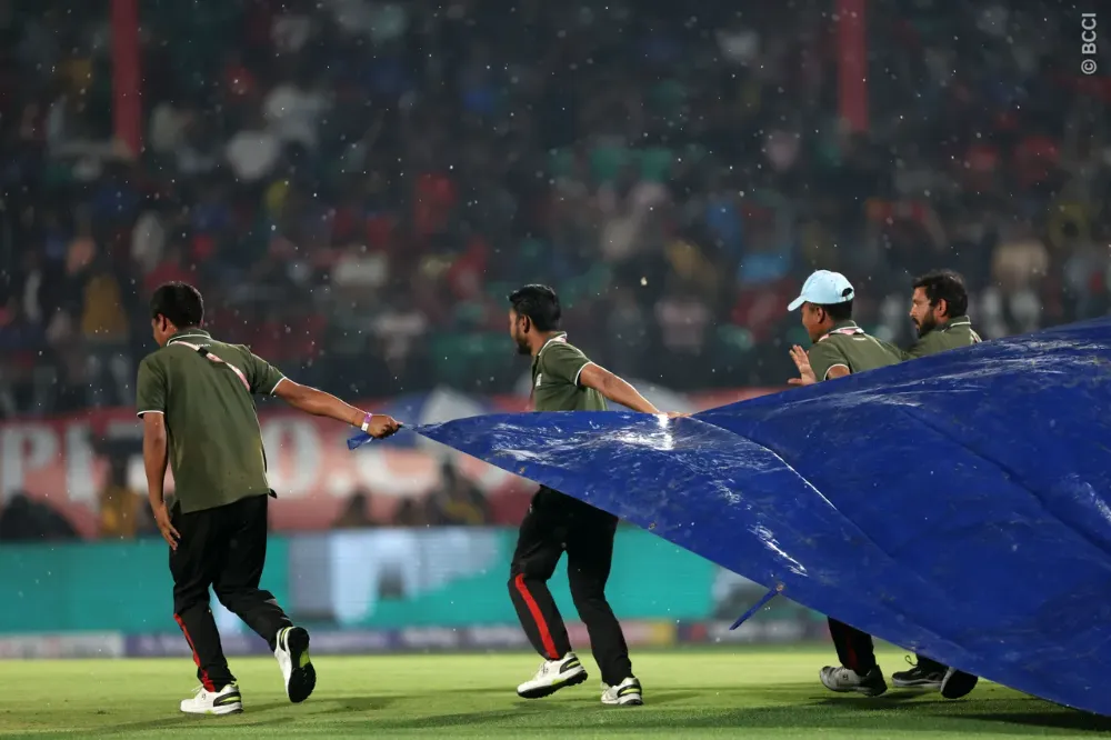 IPL 2024 | Twitter reacts to RCB and PBKS's on thin ice as Hail storm rocks qualification hopes