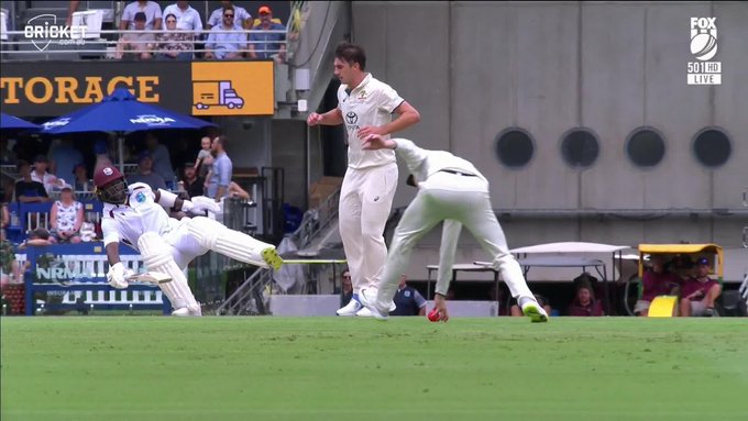 AUS vs WI | Twitter reacts as Roach stumbles at Cummins' feet leading to heartbreaking dismissal