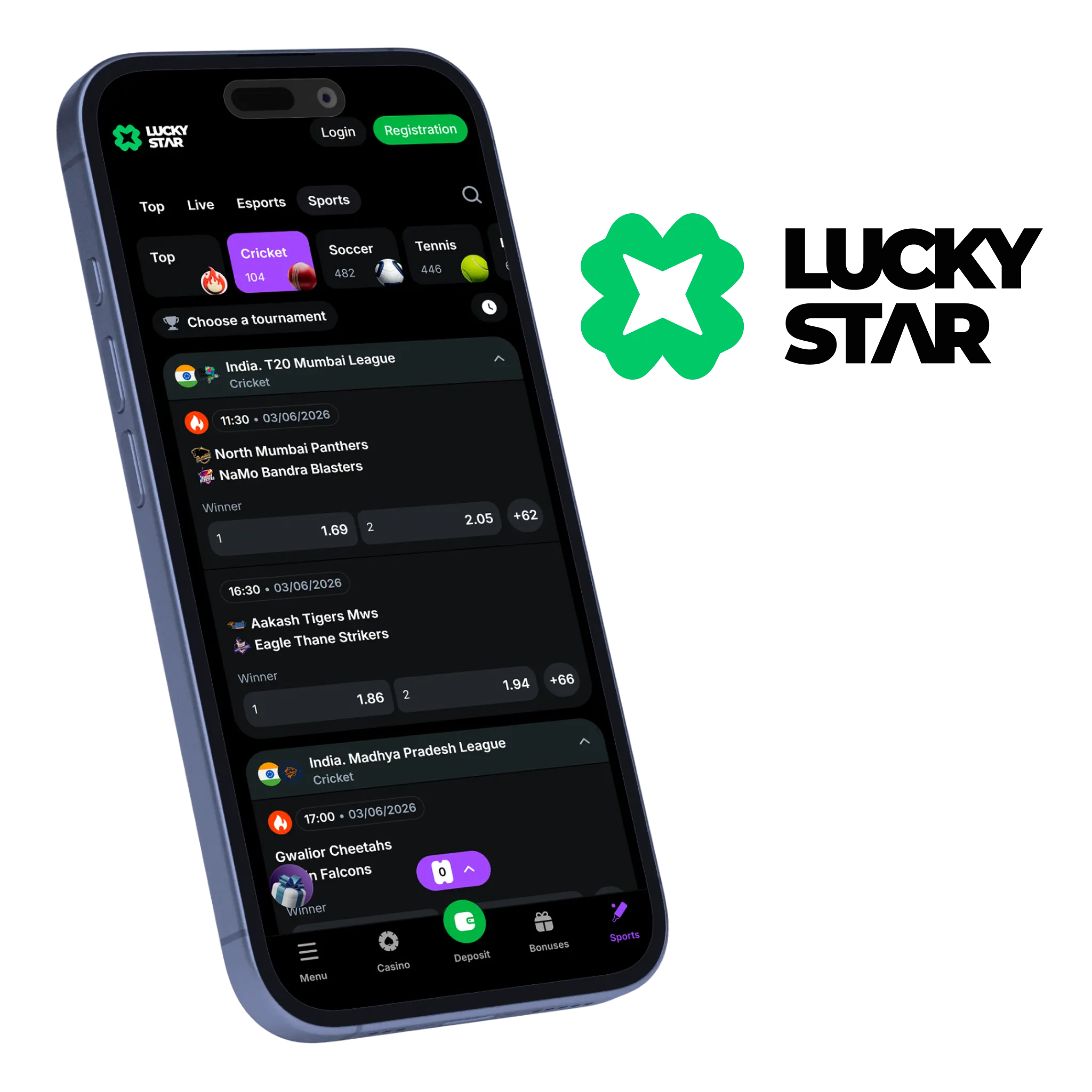 Lucky Star App - Best for low entry deposit and large casino lobby.