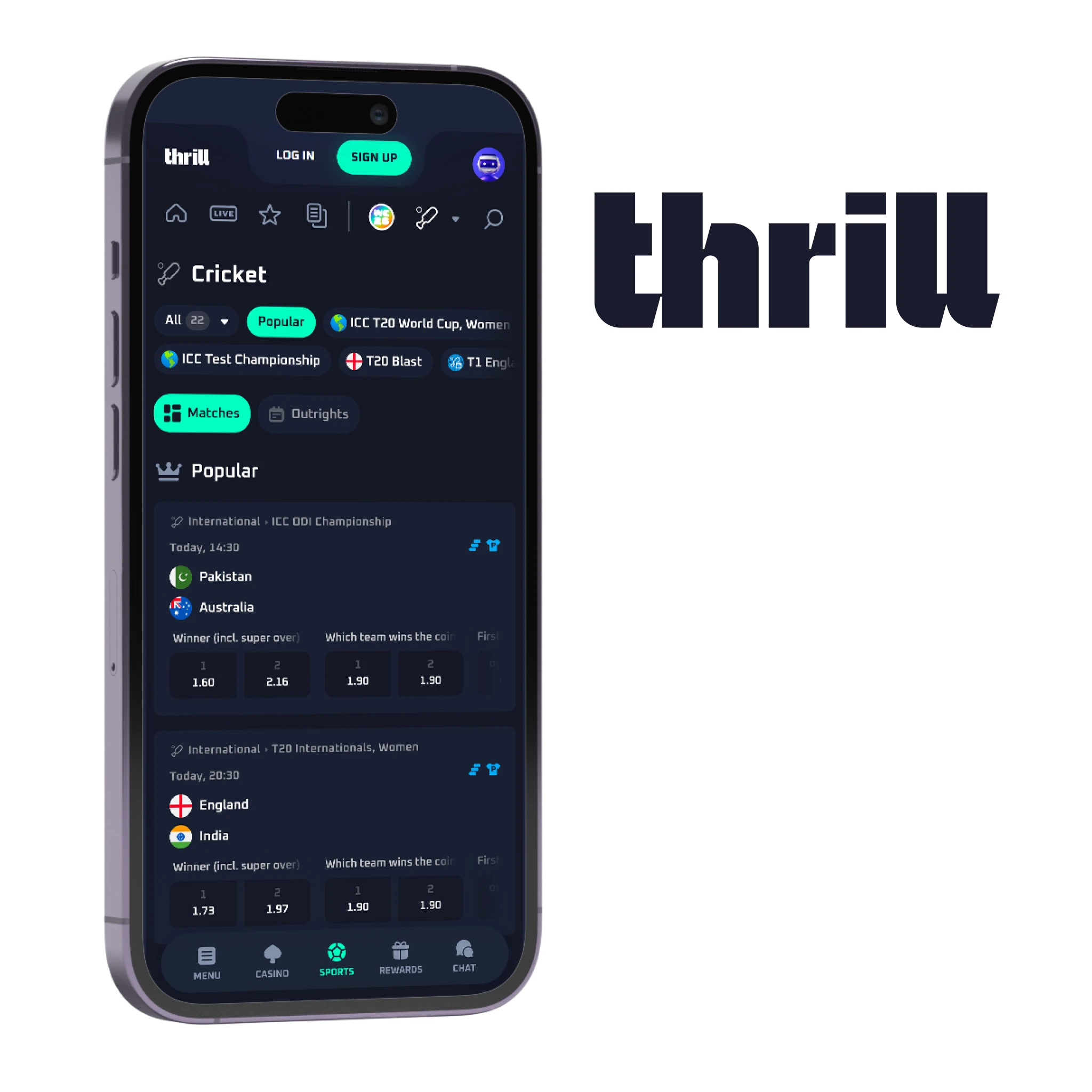 Thrill – Overview: Best for Crypto rakeback on iPhone.