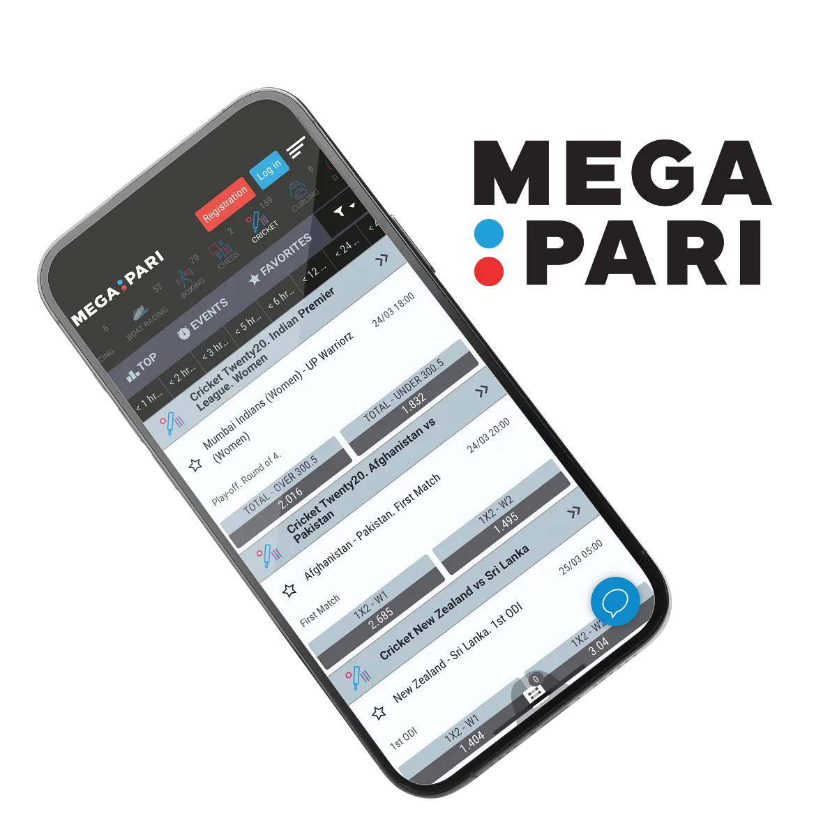 Online cricket betting are avaliable for Megapari app users.