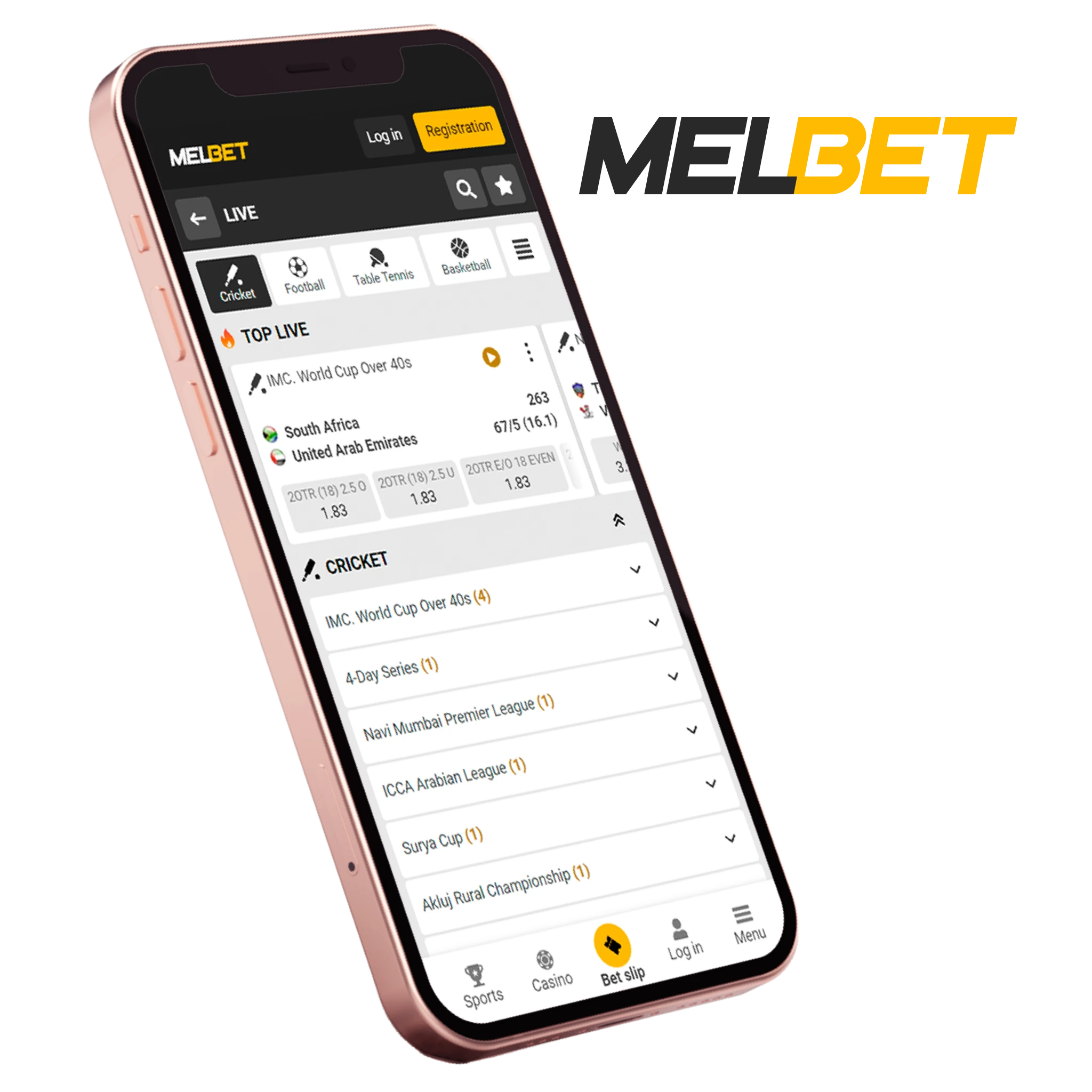 Melbet app is easy to use and place bet on cricket.