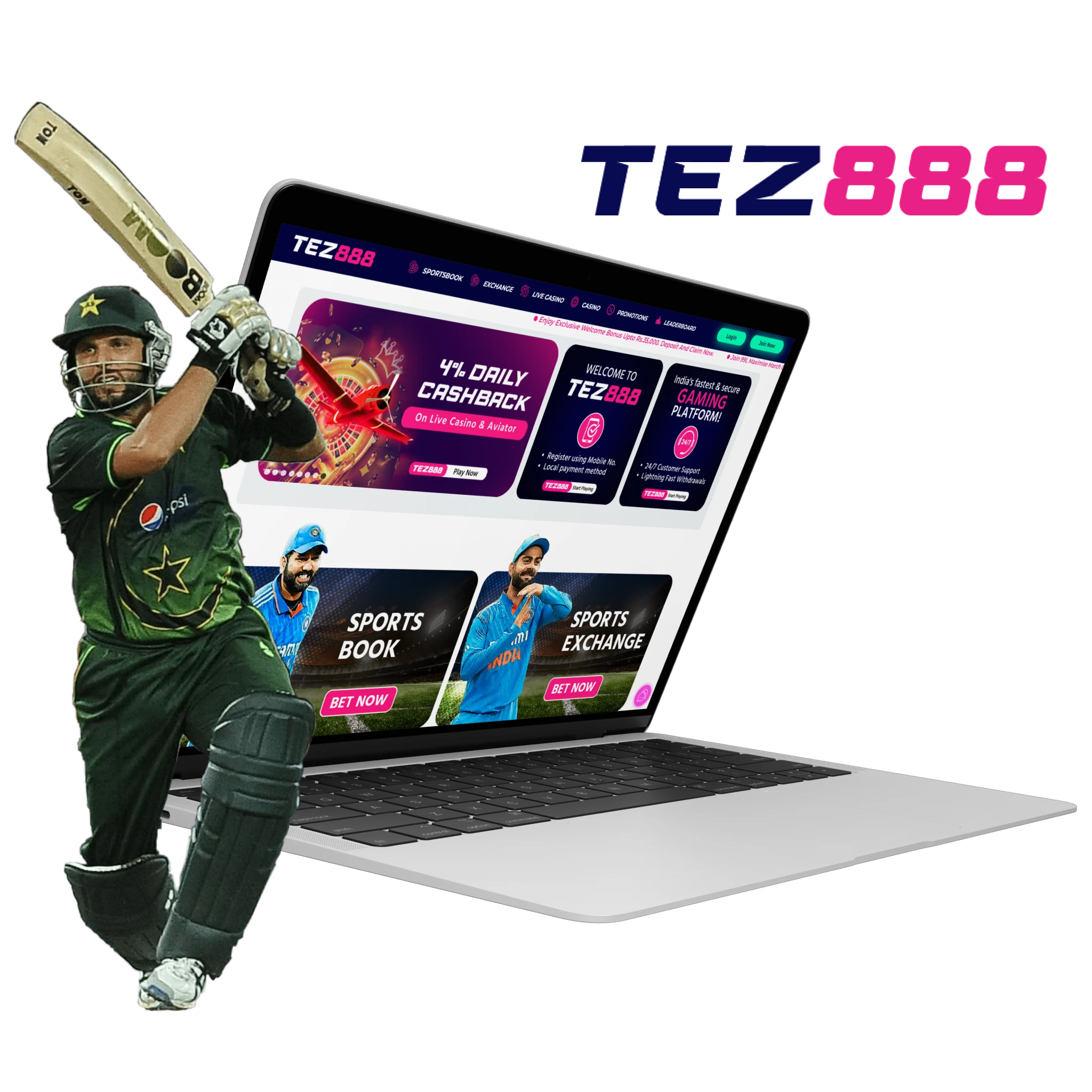 Tez888 is a secure, trustworthy, and legal cricket betting site in India.