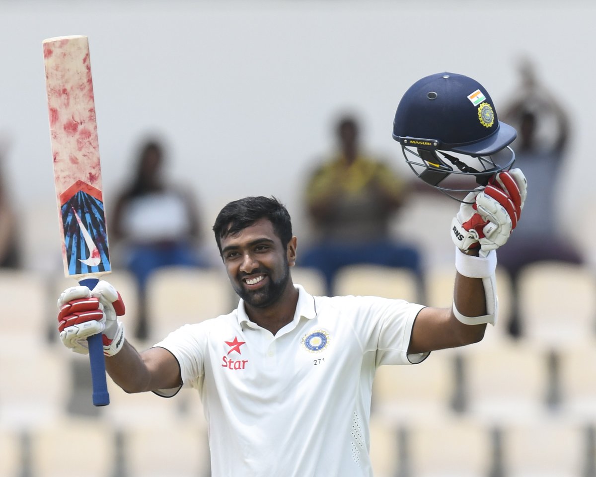 Ashwin, Saha tons give India the edge against West Indies on day 2