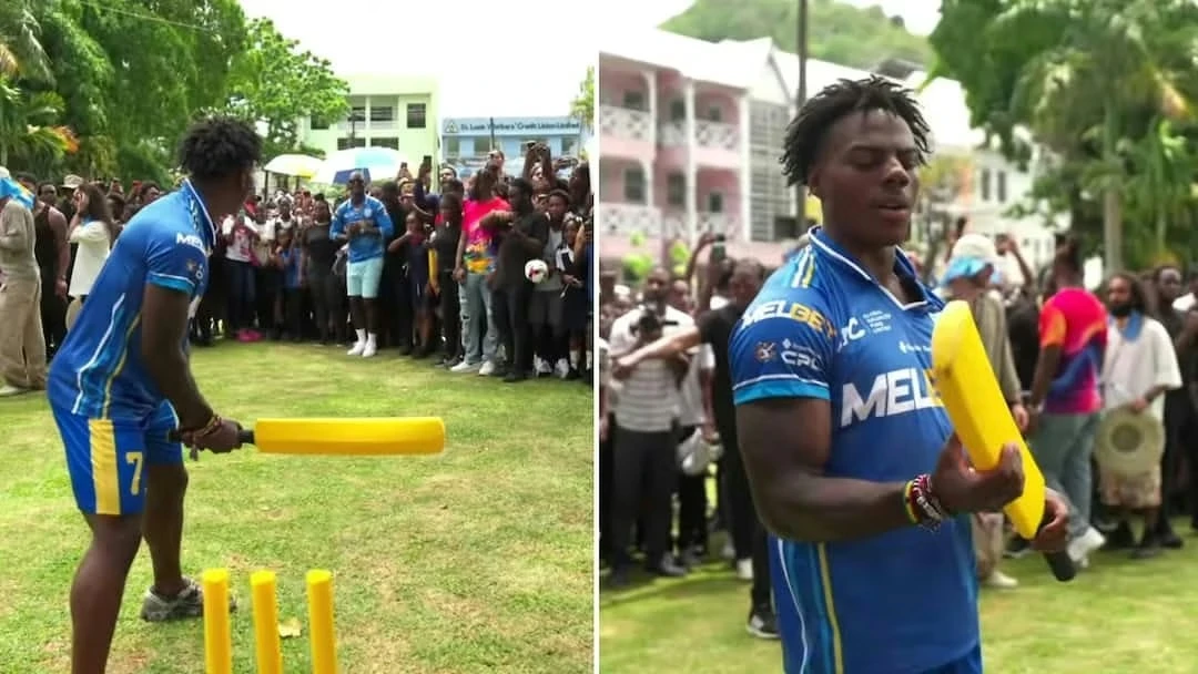 YouTuber Meets Cricket Legend Darren Sammy for Fun Match.
