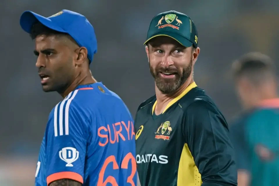 India vs Australia 1st T20I match at Visakhapatnam in 2023.