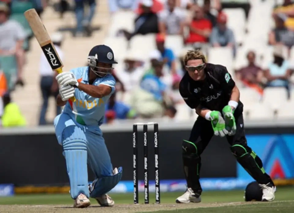 India vs New Zealand at the T20 World Cup match in 2007.