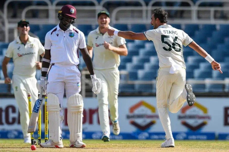 The second Test of the Australia tour of the West Indies was also Starc’s 100th Test match.