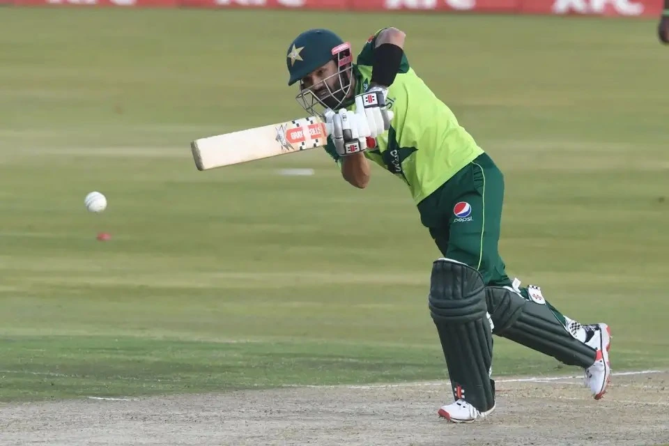 Mohammed Rizwan at the Pakistan vs South Africa match in 2021.