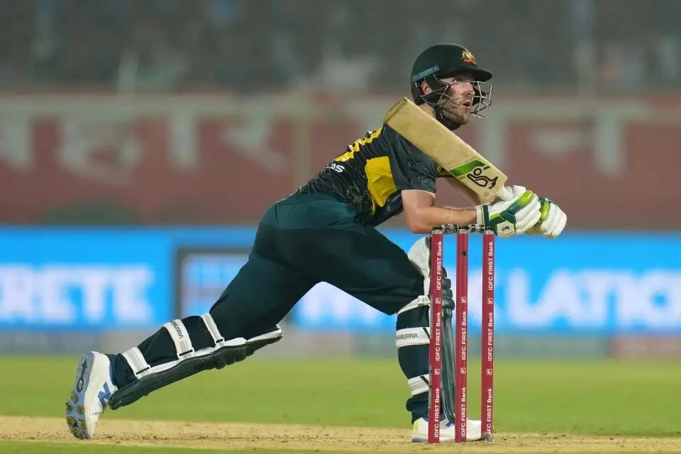 Ravi Bishnoi at the 1st T20I match against Australia at Visakhapatnam in 2023.