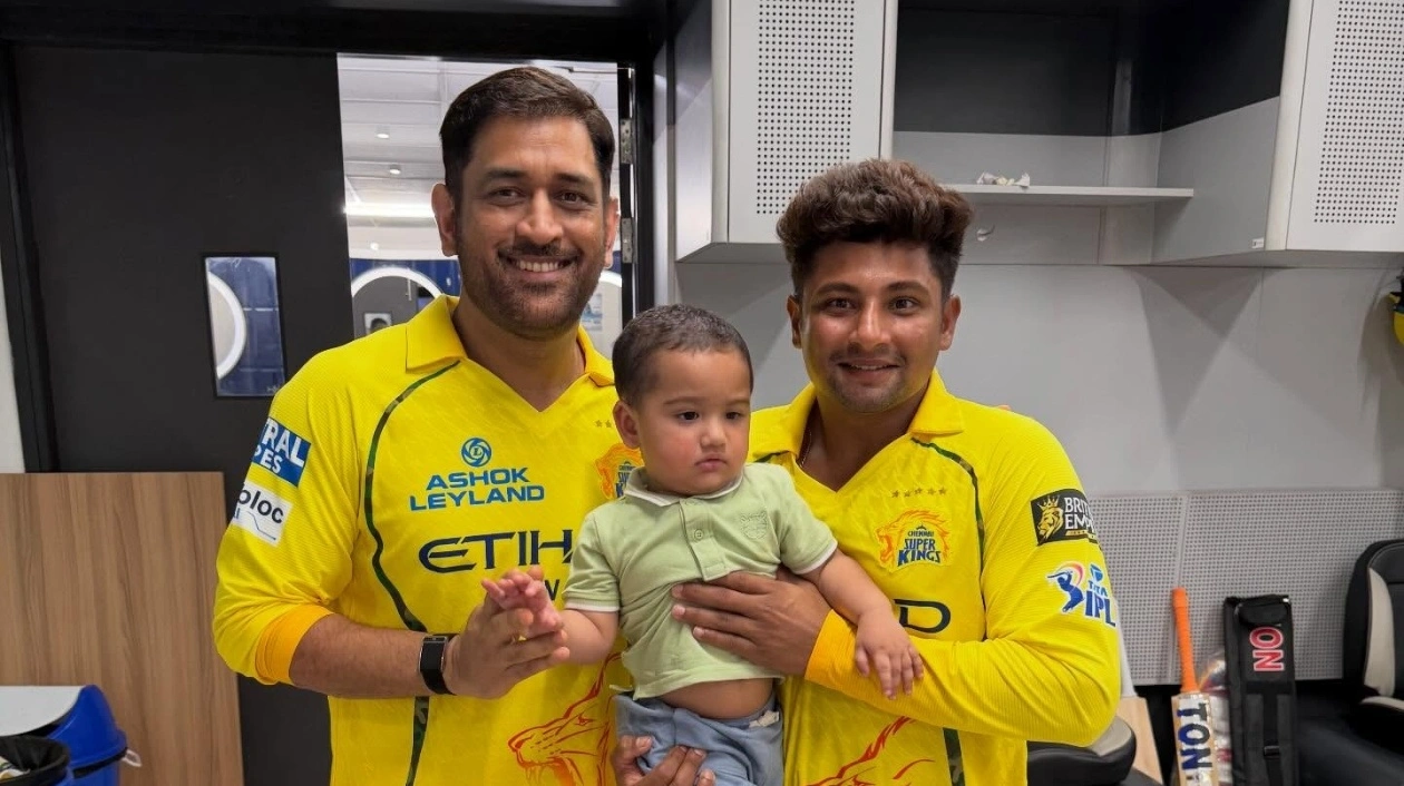 Sarfaraz Khan Shares Priceless Moment with Son and MS Dhoni.