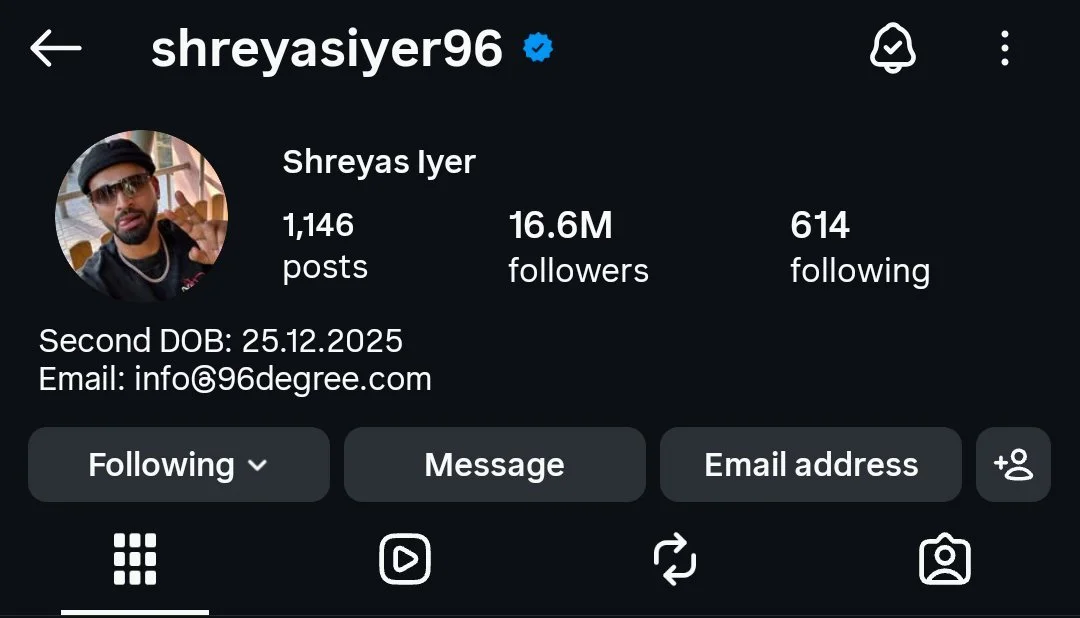 Why Everyone is Talking About Shreyas Iyer's New Instagram Bio.