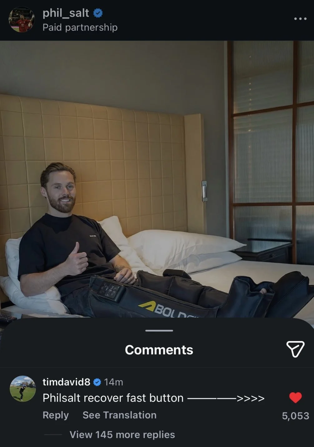 Tim David entered the chat.