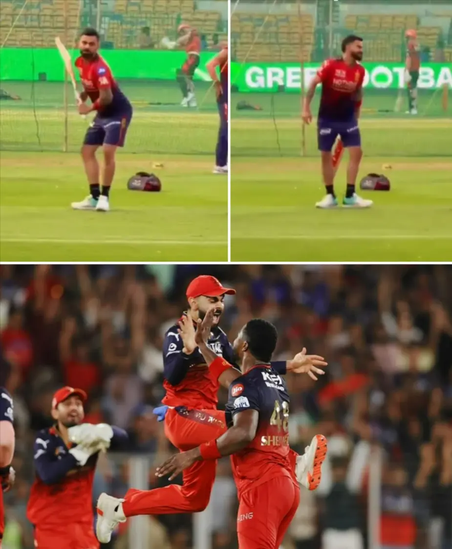 Kohli spotted Romario Shepherd in the practice sessions.