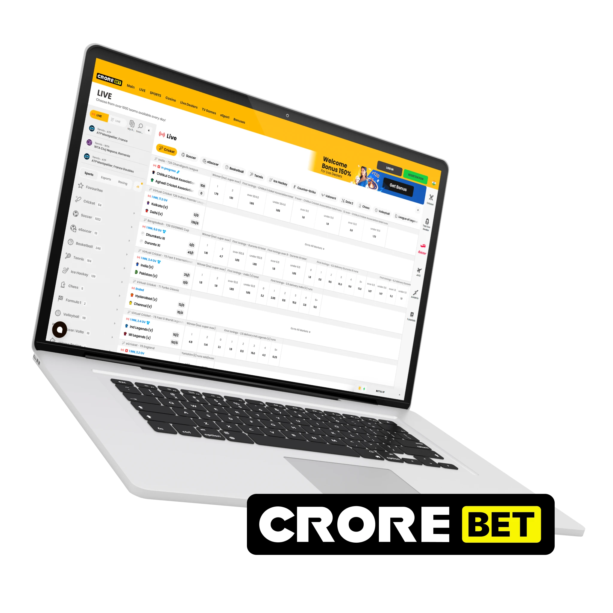 Live Cricket Betting Site in India - Crorebet.