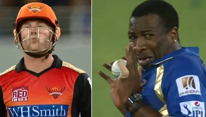 David Warner and Kieron Pollard were involved in a funny incident.