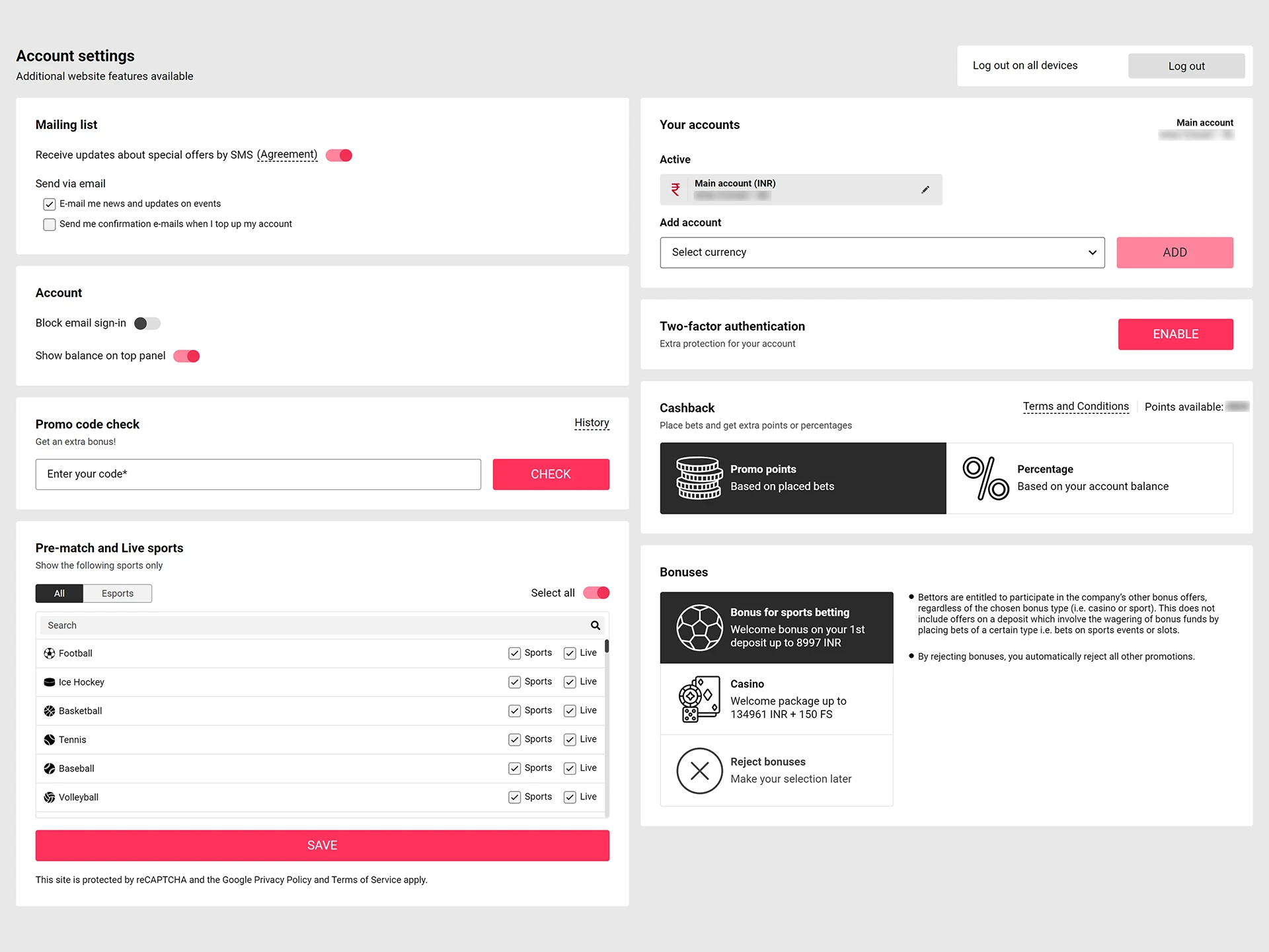 Add your personal details or configure your DBbet account to complete your registration.