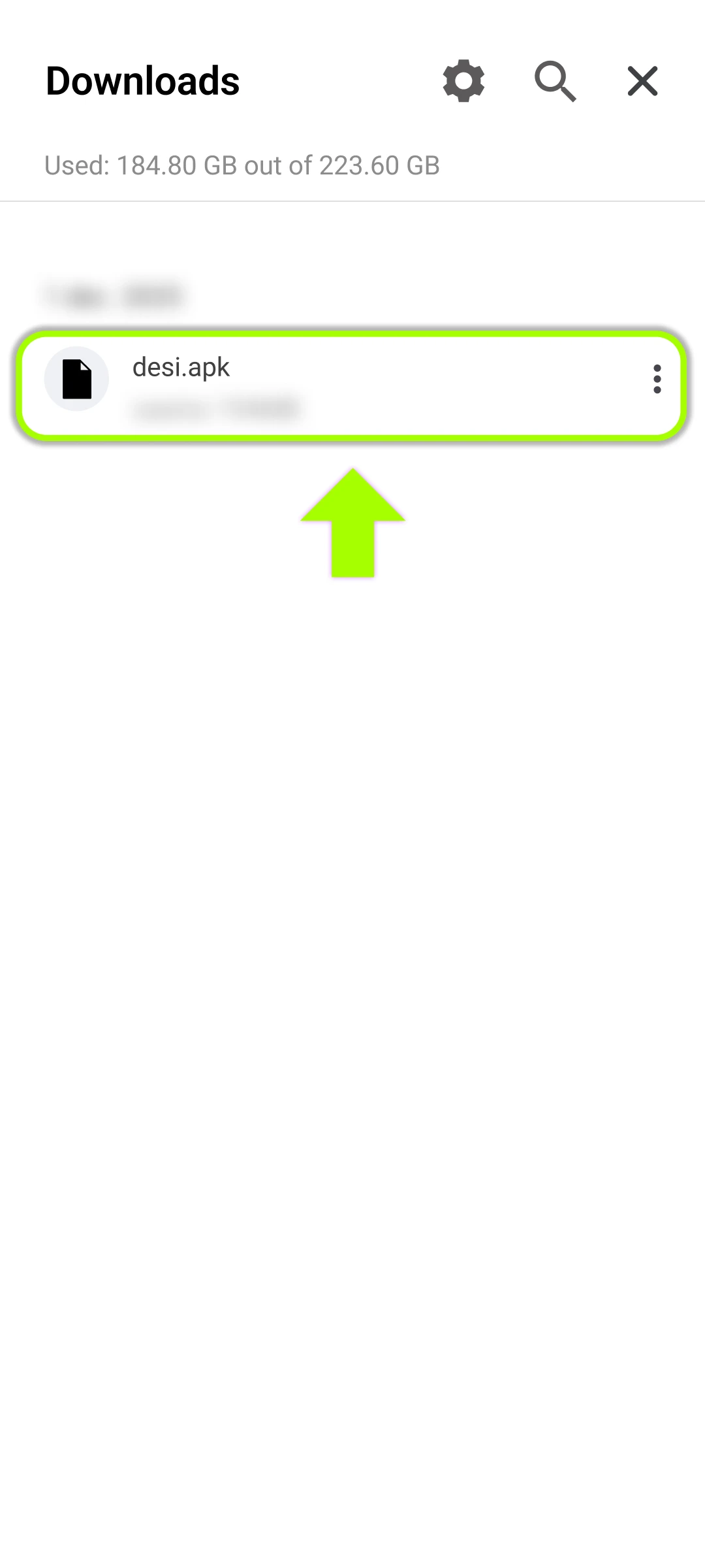 Access the downloaded file to start the Desi App setup process.
