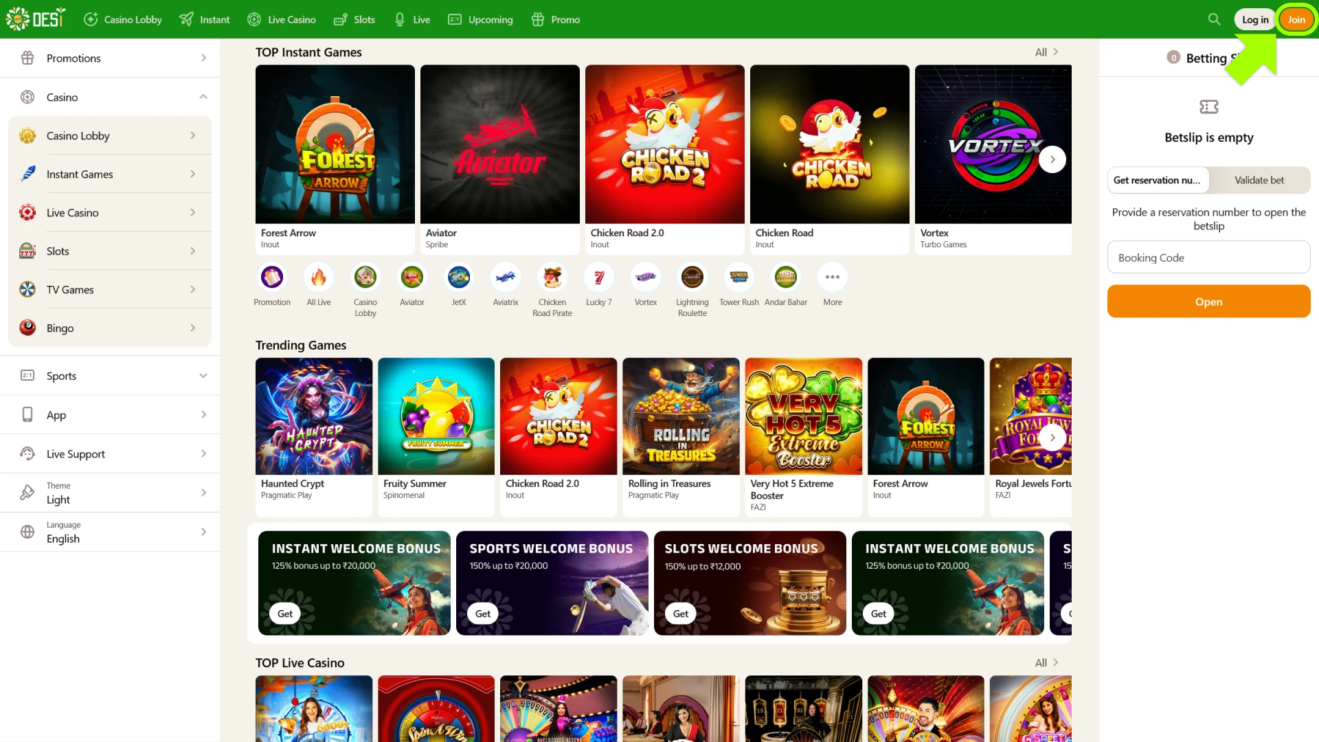 Click the Join button to start your Desi site review journey.