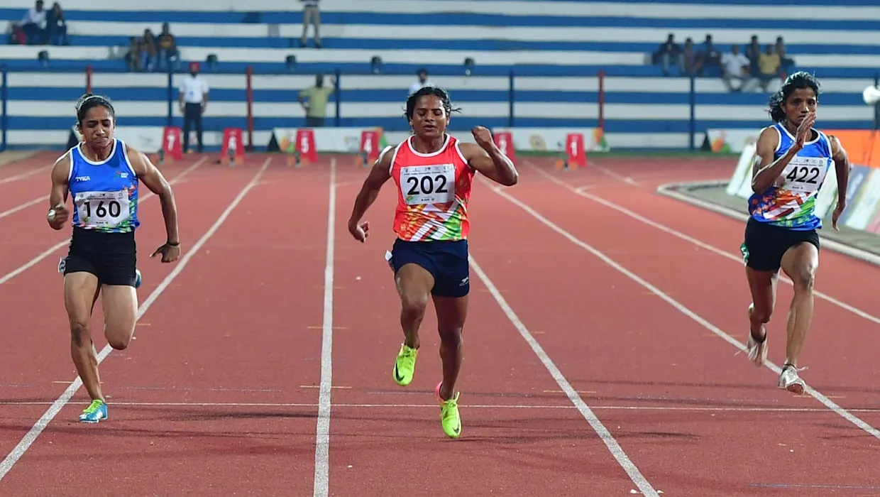 Khelo India University Games | Dutee Chand defends 100m crown, completes race in 11.68s