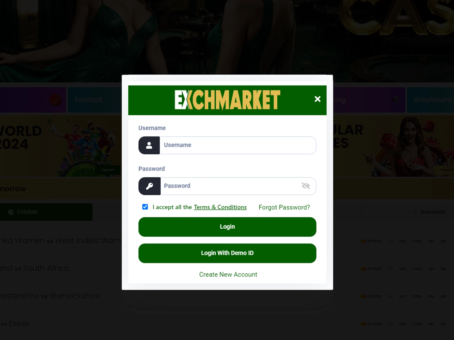 Start exploring Exchmarket by logging into your account.