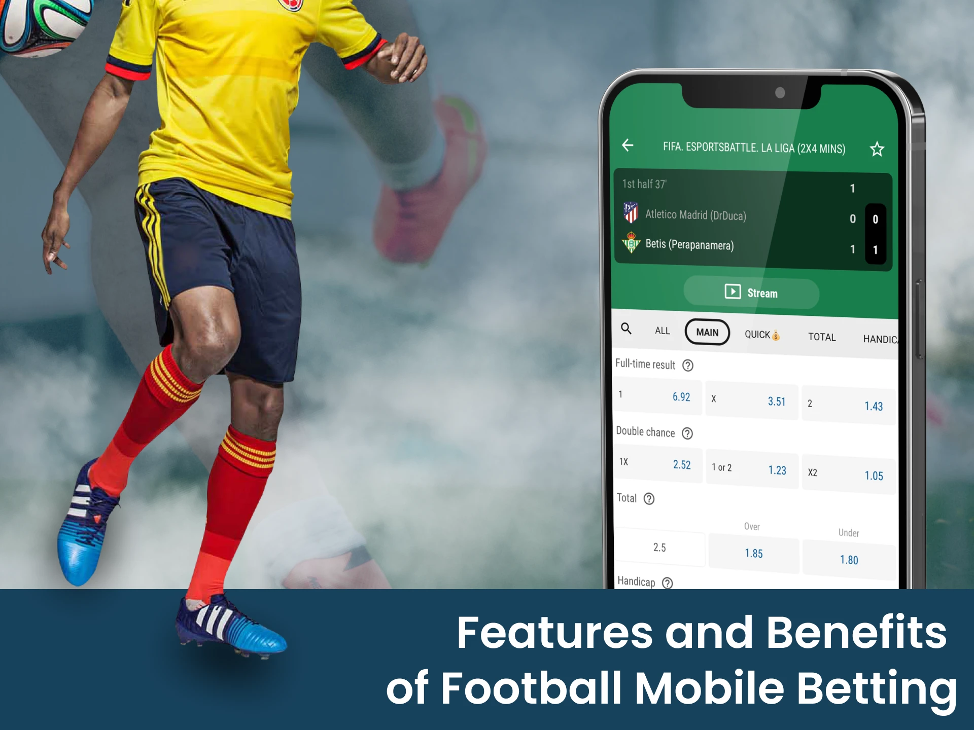 Mobile betting is much convenient than betting via website ot browser.
