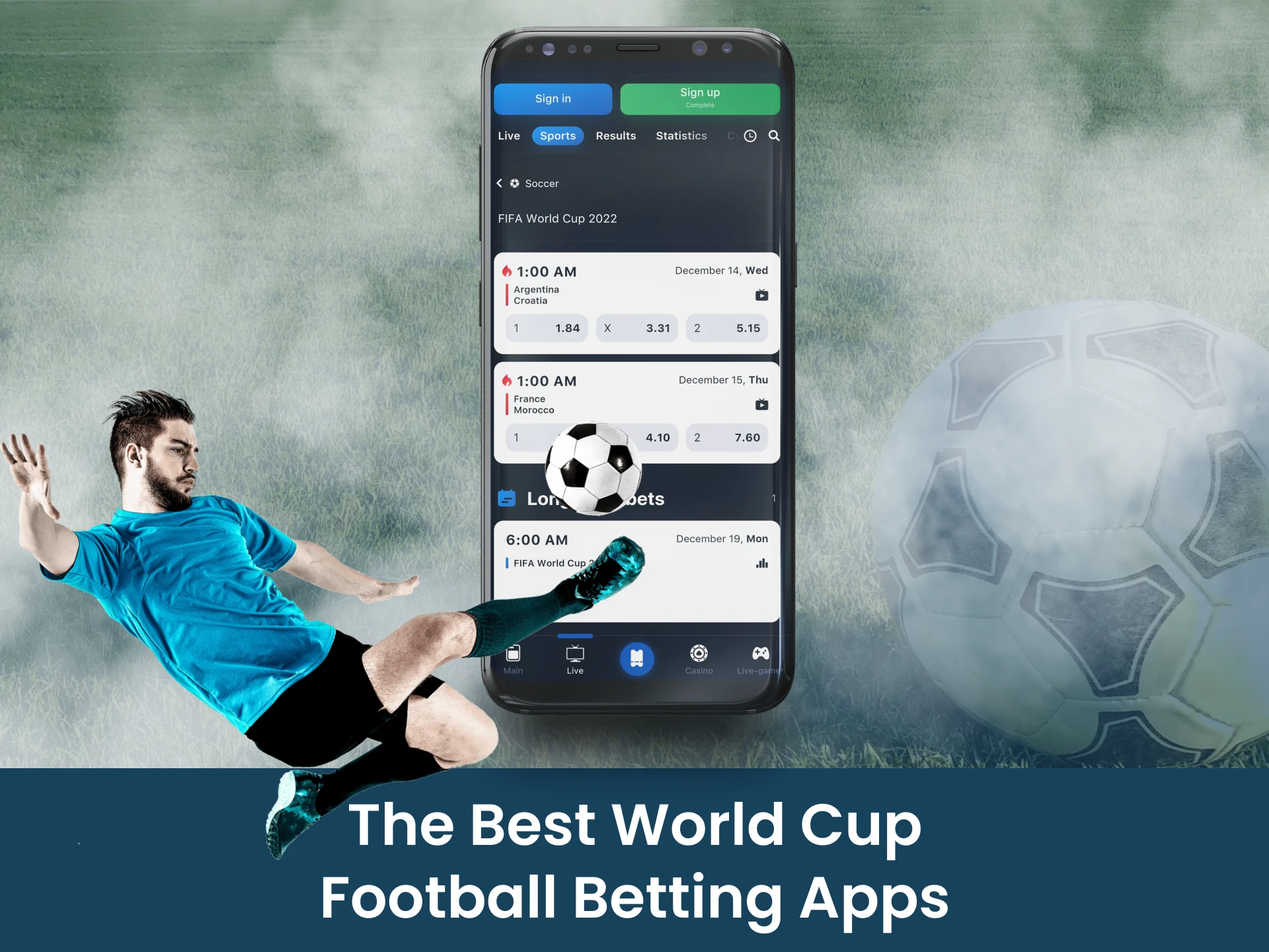 Pick one of these apps for betting on the World Cup matches.