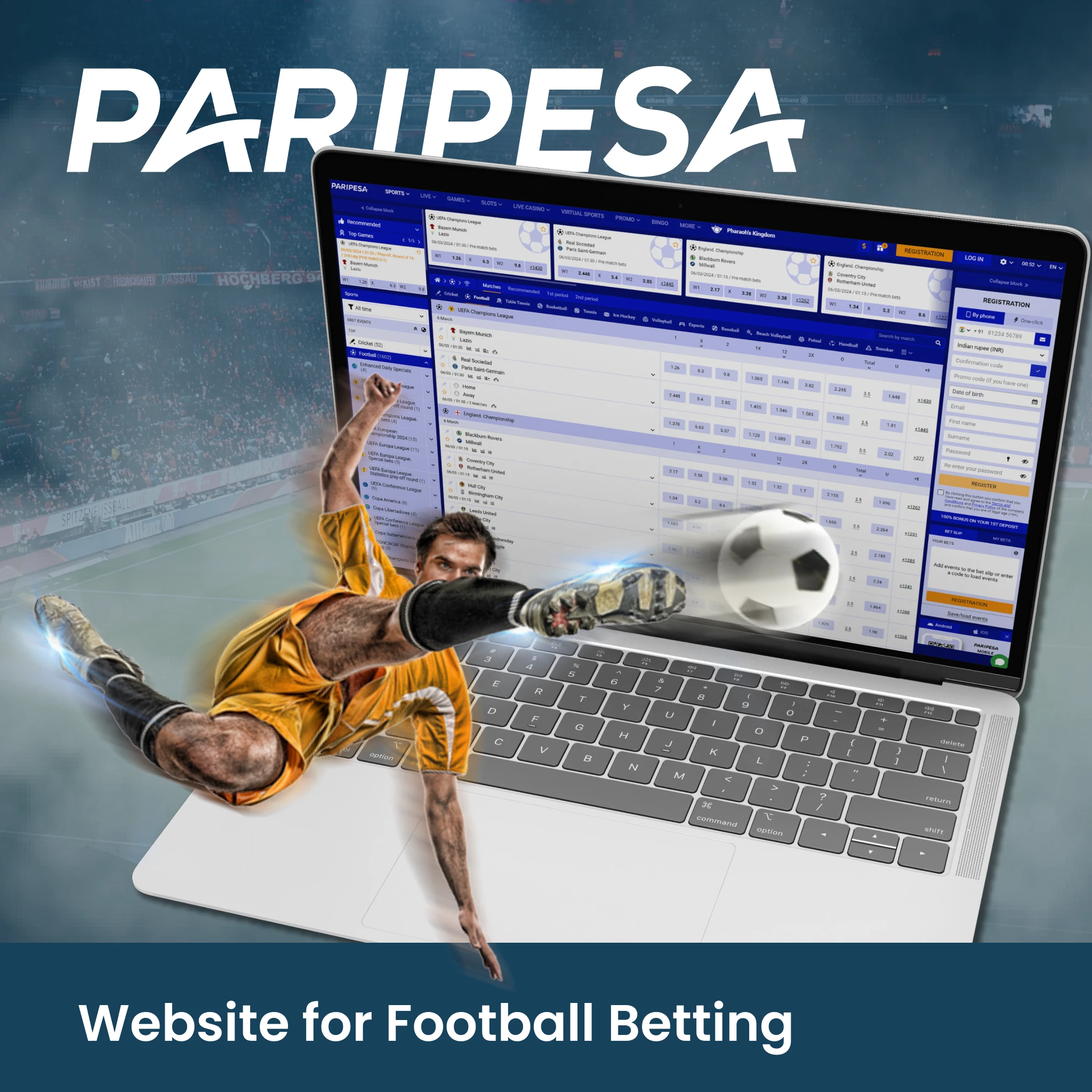Paripesa offers a robust platform for betting, particularly appealing to football fans.