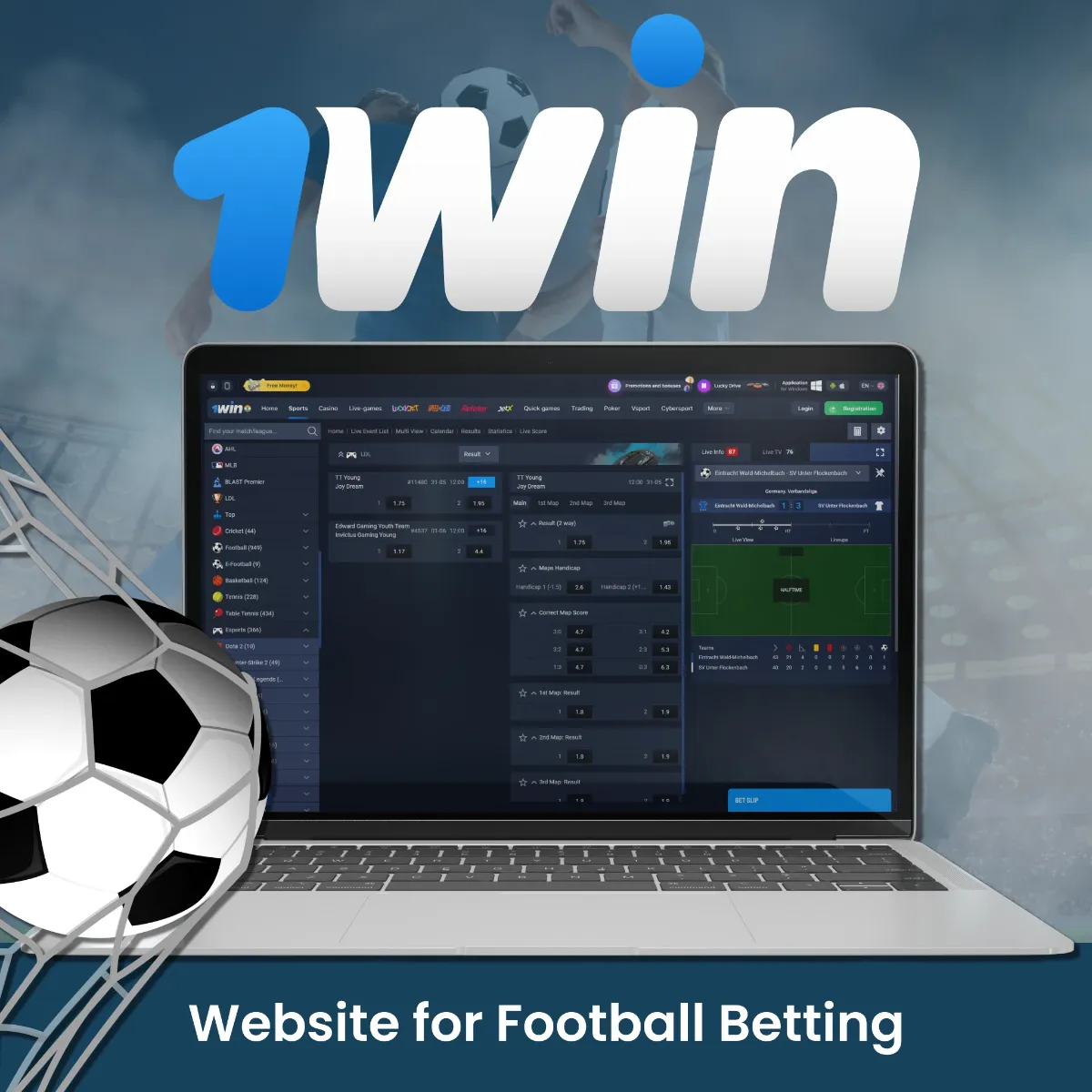 1win provides a reliable and extensive platform for football betting.