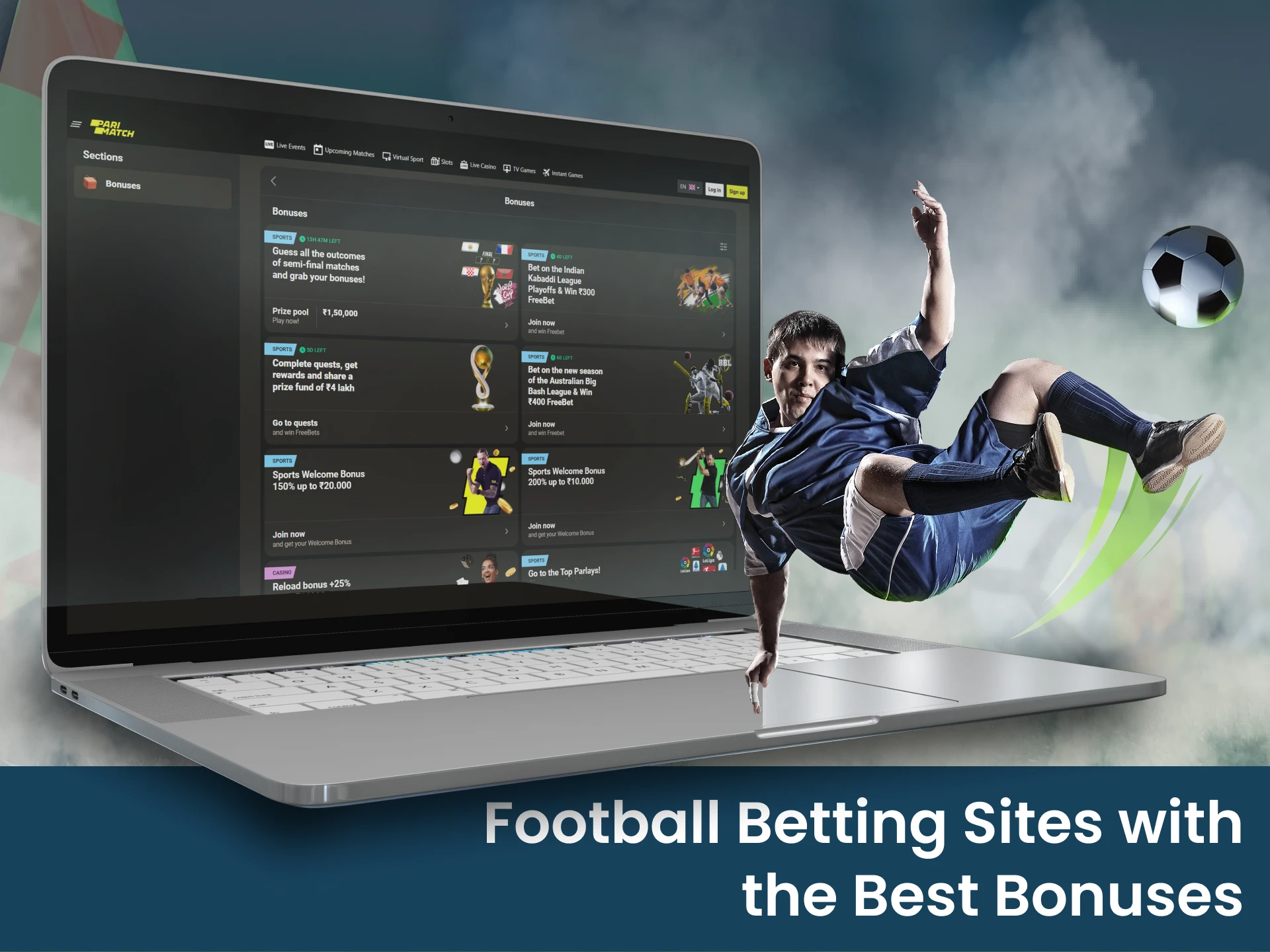 On these websites you will find the best bonuses on football betting.